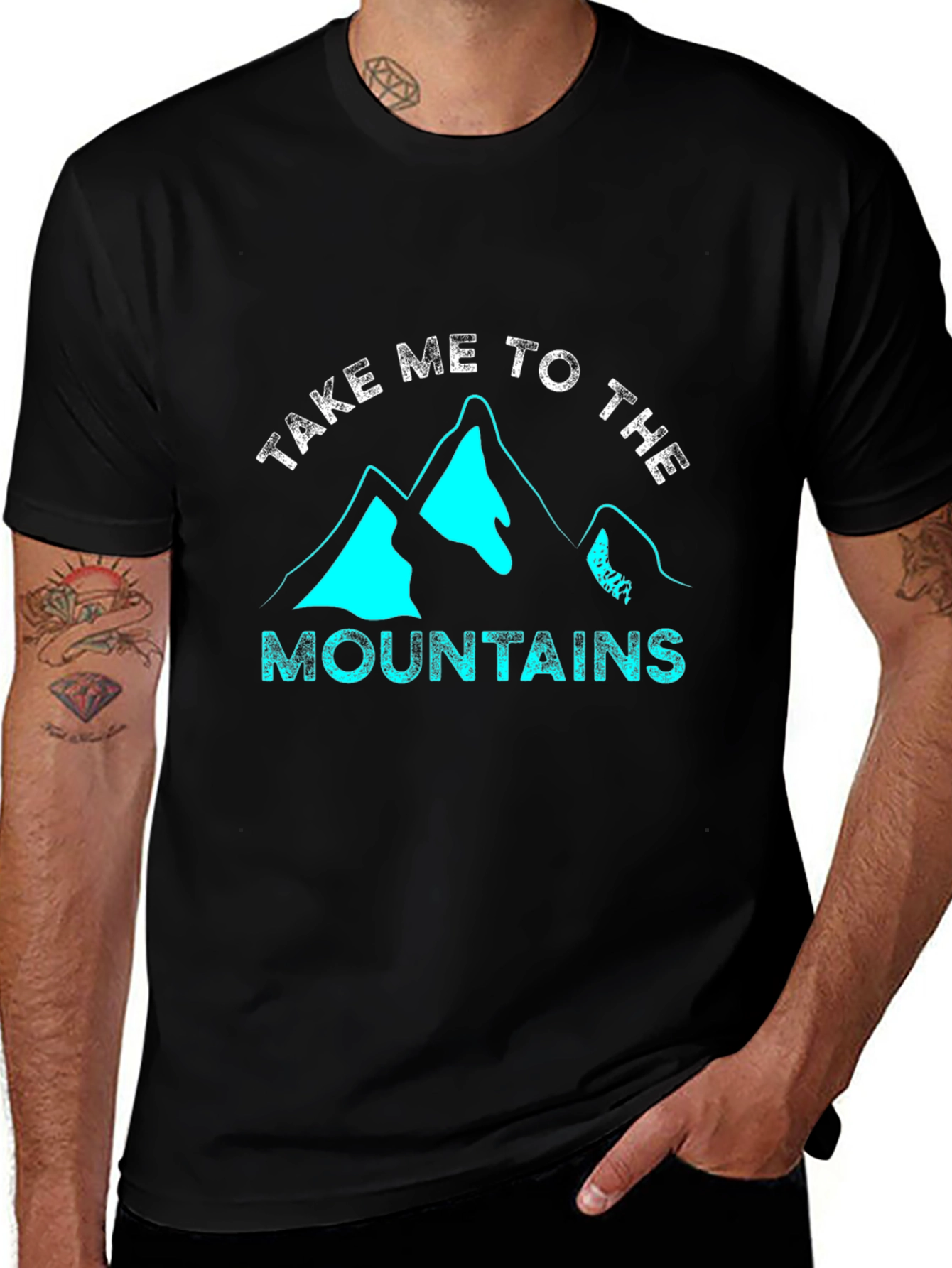 Variant 21 of Take Me to the Mountains Graphic Tee - Black