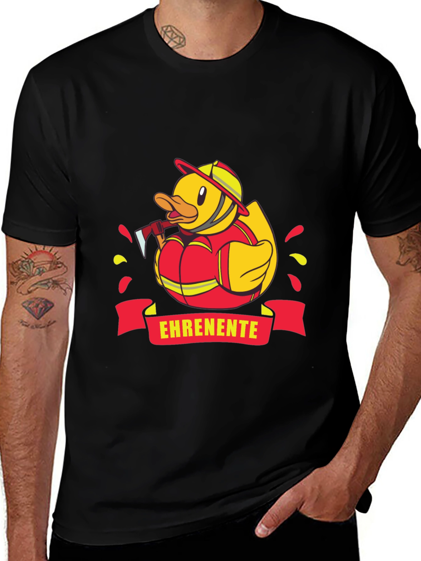 Variant 19 of Firefighter Rubber Duckie T-Shirt