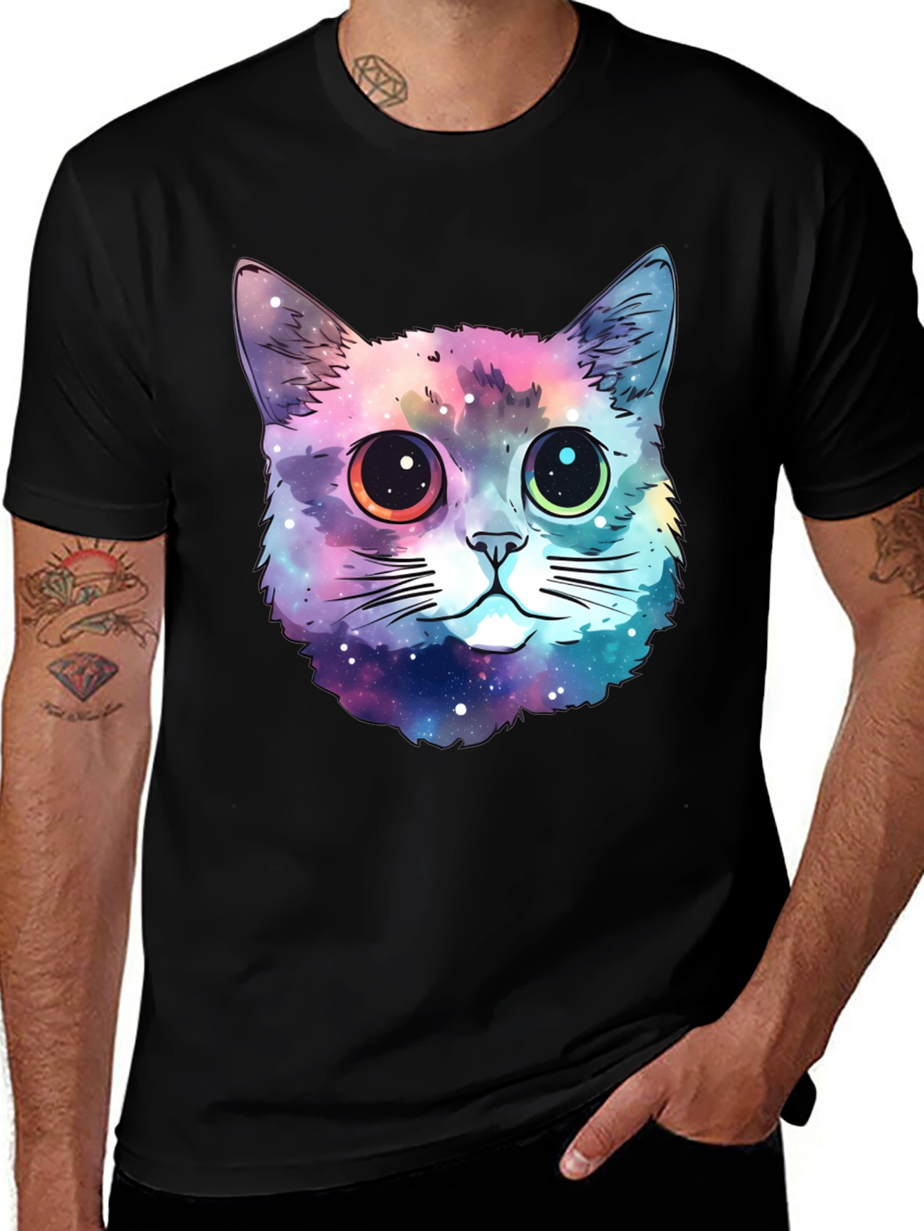 Variant 22 of Galaxy Cat Graphic Tee - Unique Design!