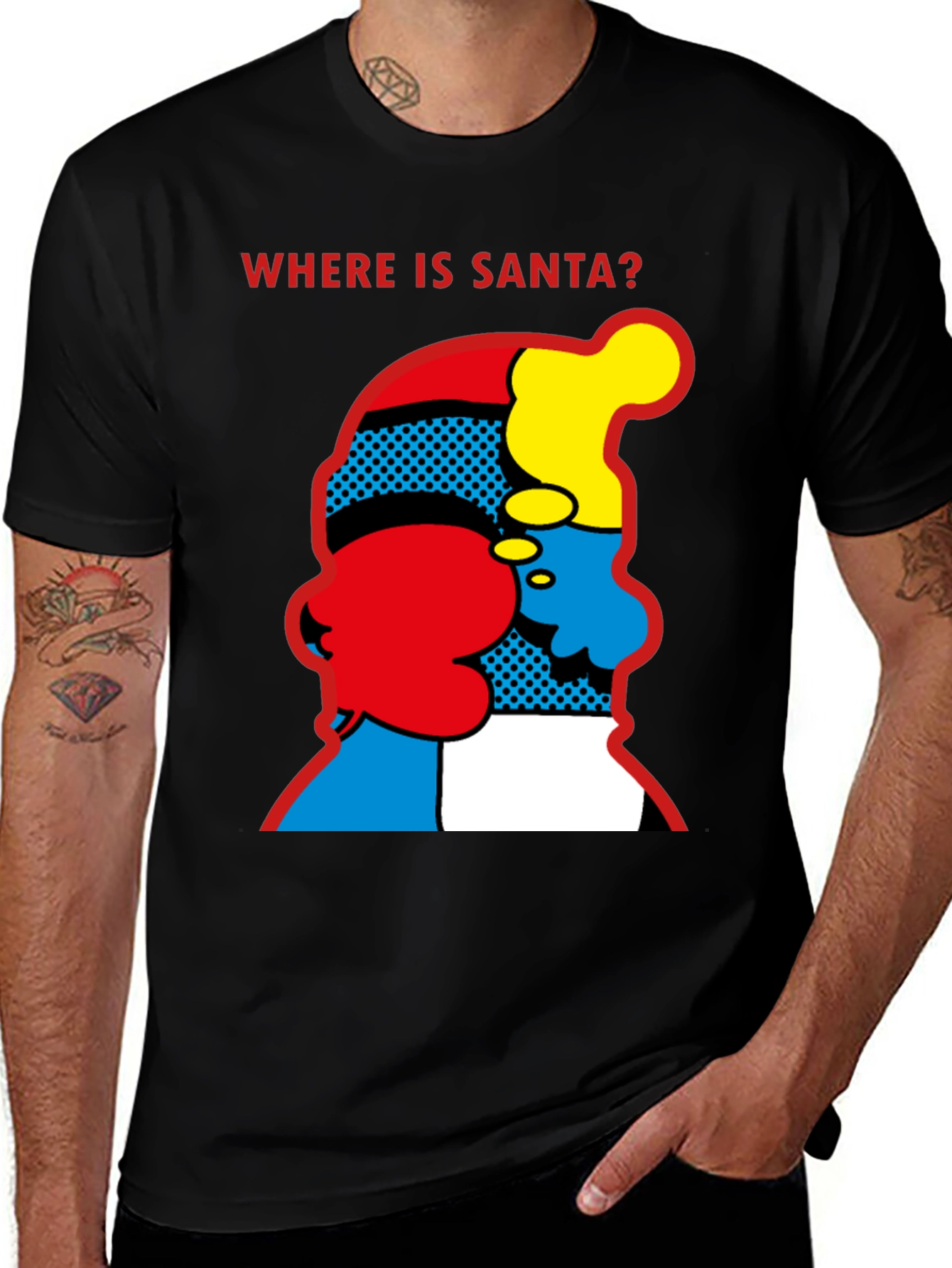 Variant 6 of Where is Santa? Graphic Print T-Shirt
