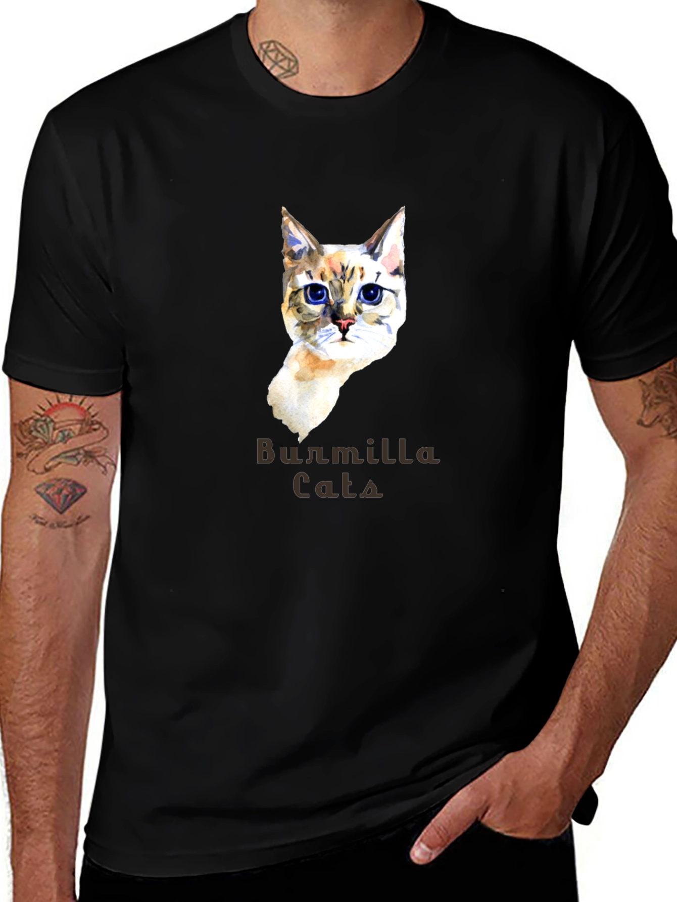 Variant 28 of Burmilla Cat Graphic Tee - Stylish Comfort