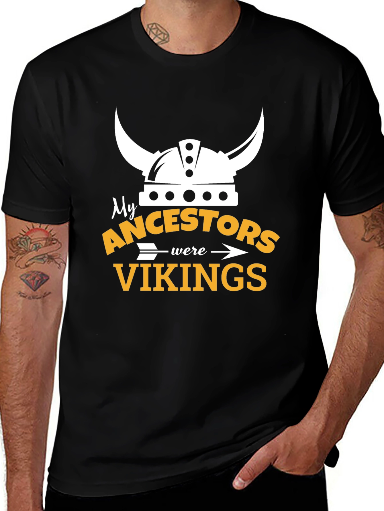 Variant 15 of Viking Ancestry T-Shirt - Black