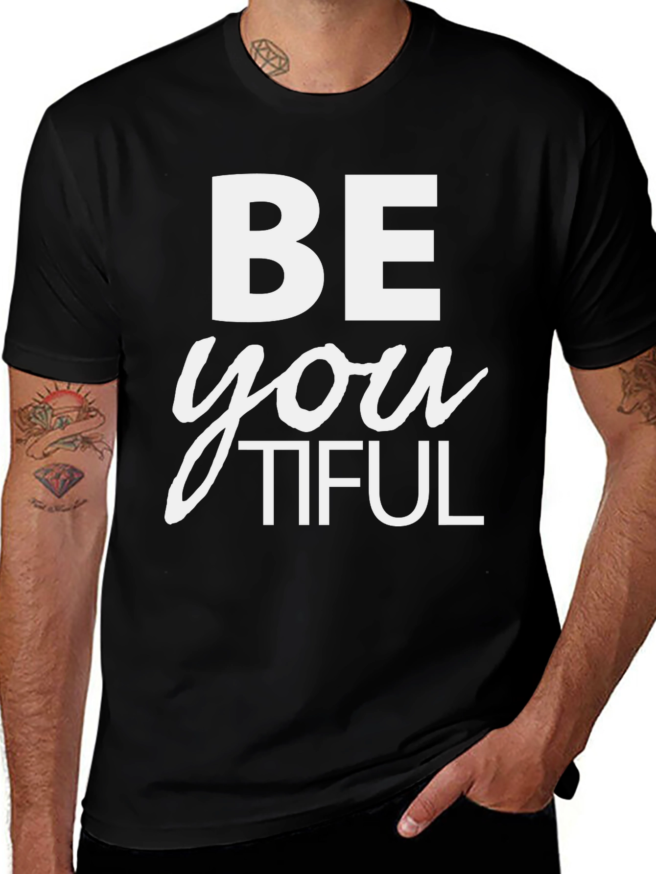 Variant 25 of Be You Tiful T-Shirt - Inspiring Graphic Tee