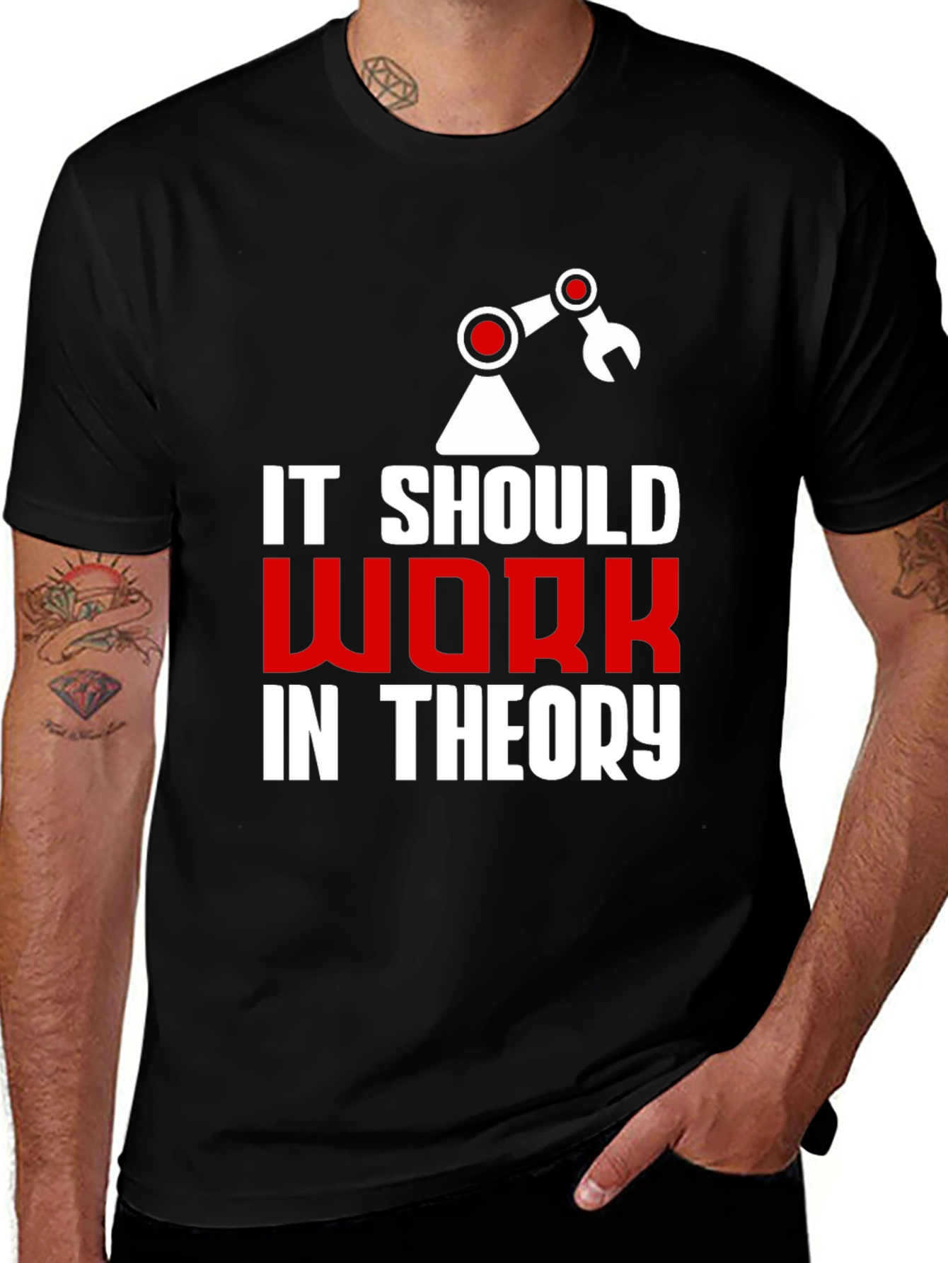 Variant 10 of It Should Work in Theory T-Shirt - Funny Engineer Gift