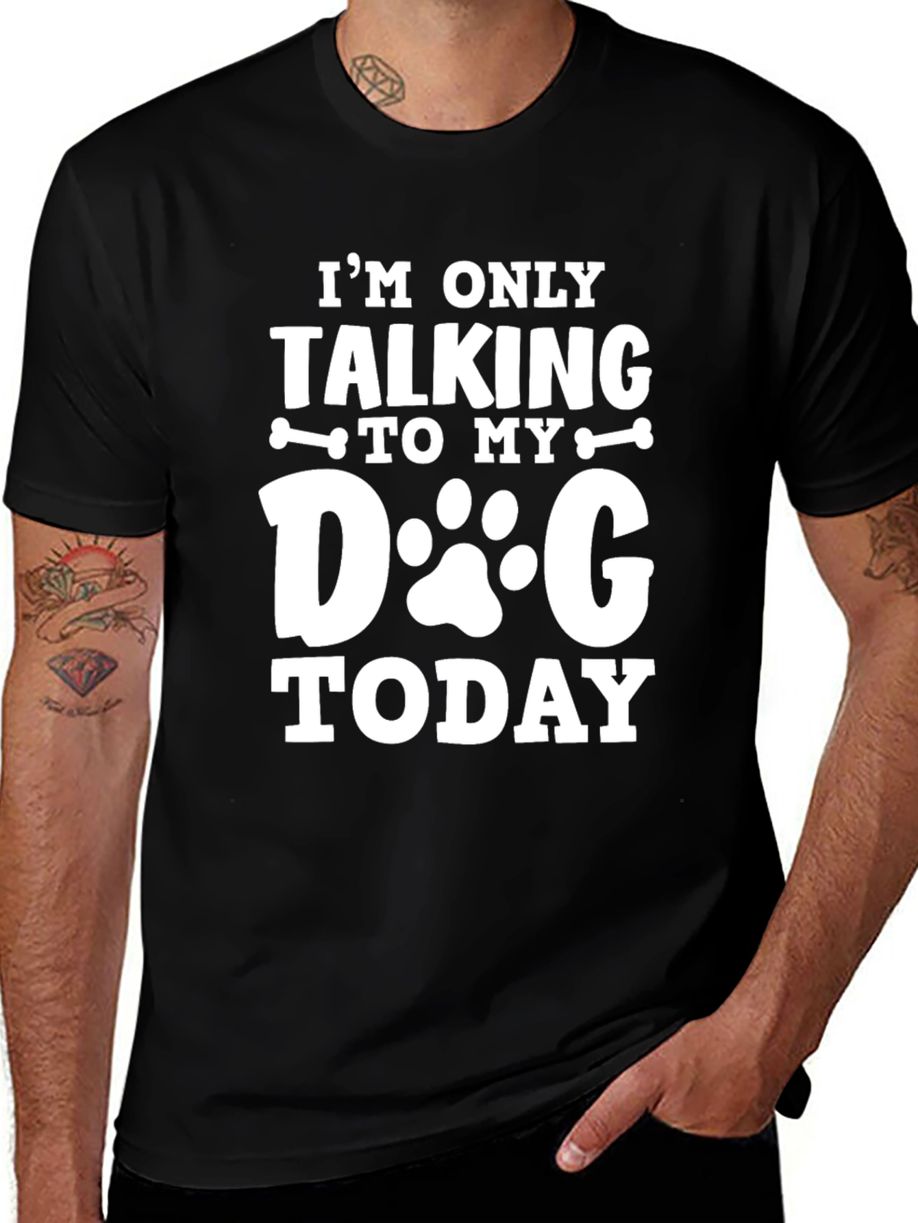 Variant 18 of Dog Lover Graphic Tee - I'm Only Talking To My Dog Today