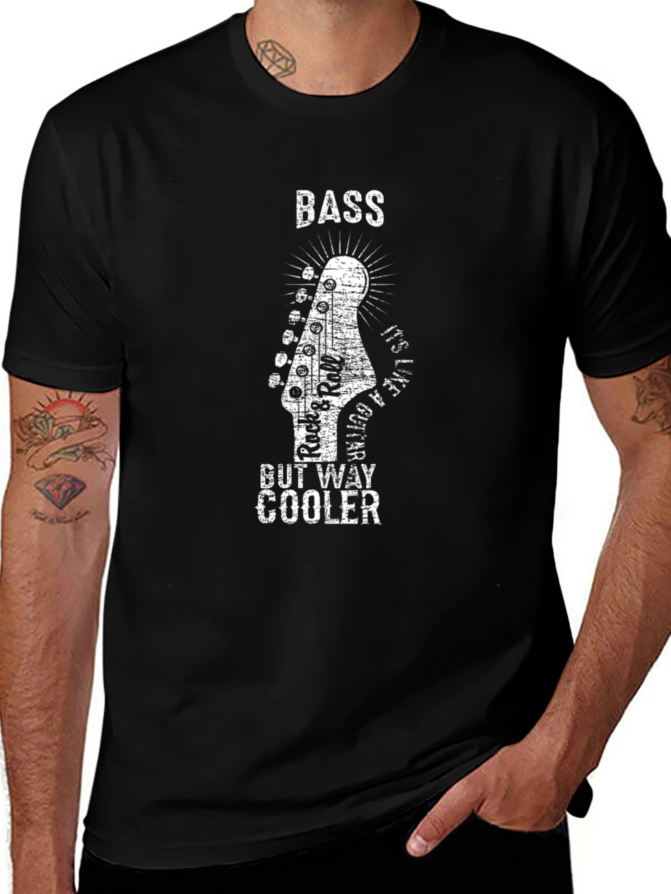 Bass Guitar T-Shirt - Rock and Roll Style