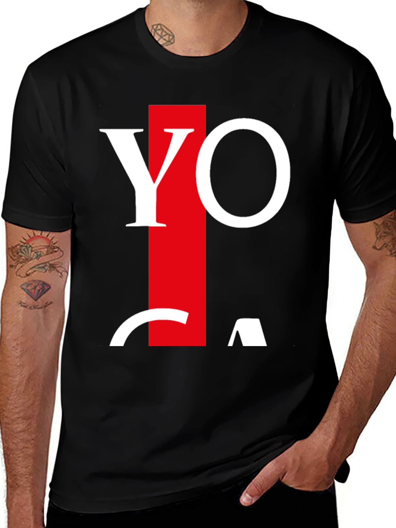 Variant 5 of Modern Graphic Tee - "YOGA" Design