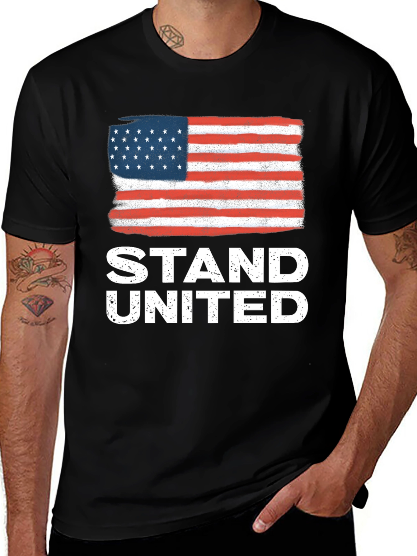 Variant 10 of Stand United USA Flag Patriotic T-Shirt