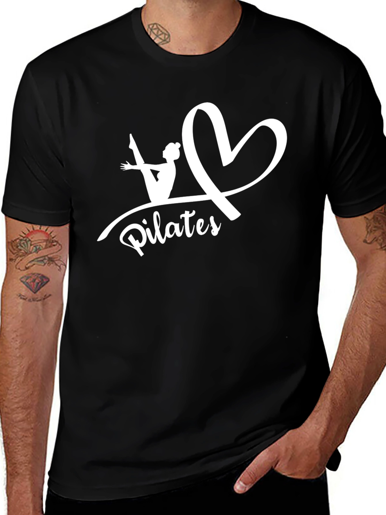 Pilates Love Graphic T-Shirt, Black