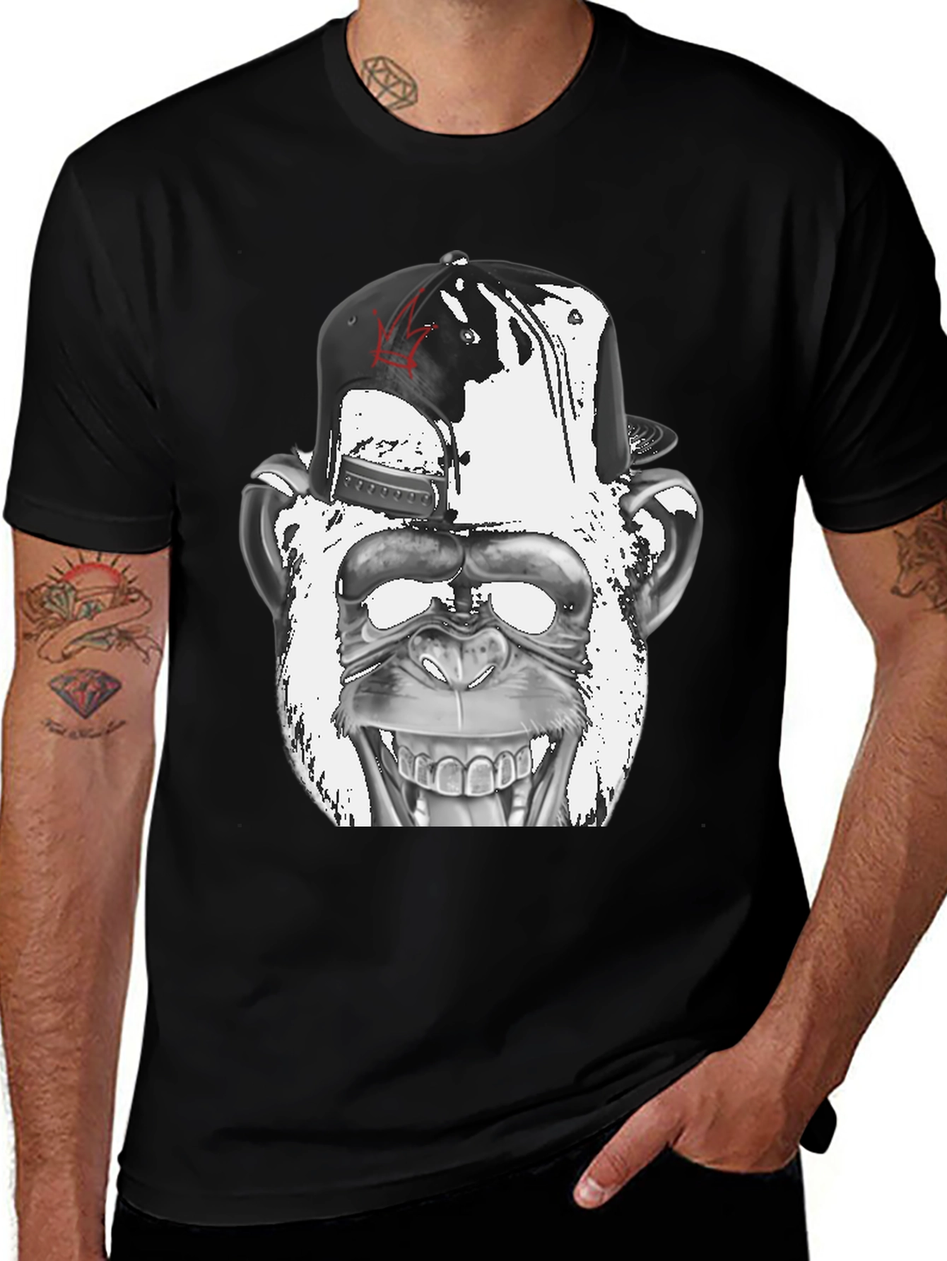 Variant 25 of Monkey Face Graphic T-Shirt