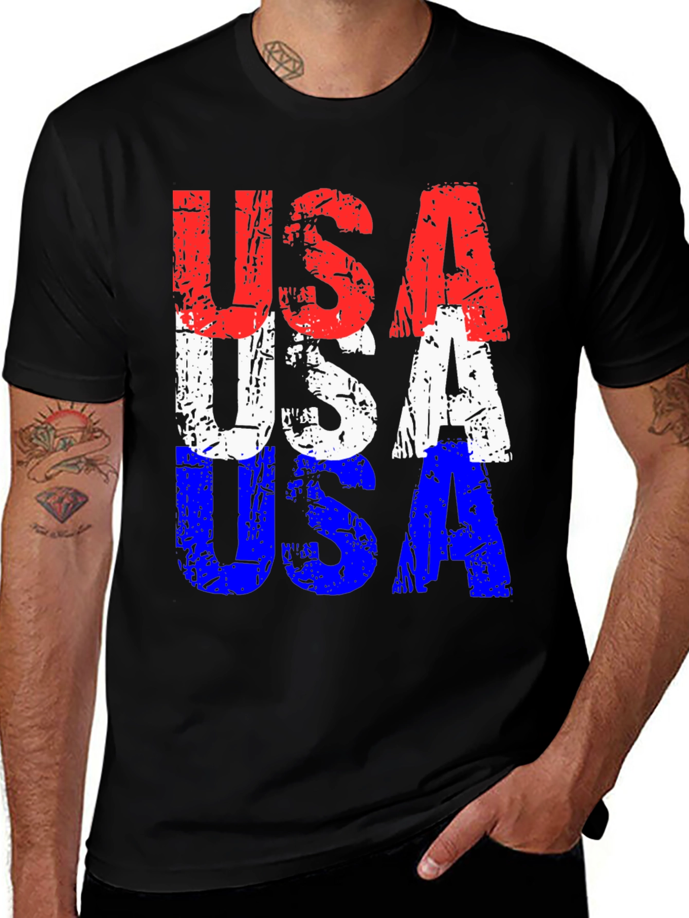 Variant 12 of USA Flag Patriotic Graphic T-Shirt