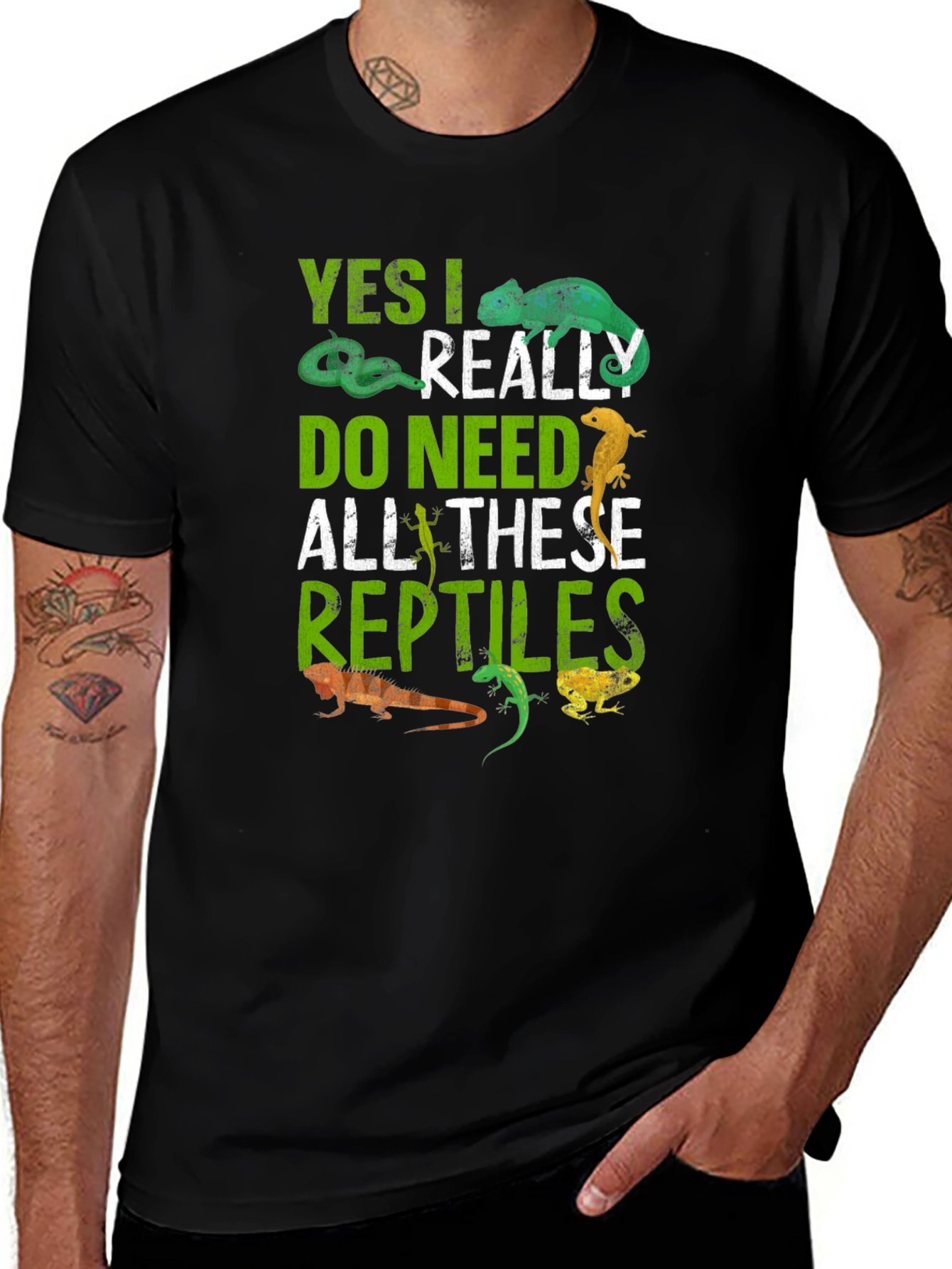 Variant 29 of Reptile Lover T-Shirt - Yes I Really Do Need All These Reptiles