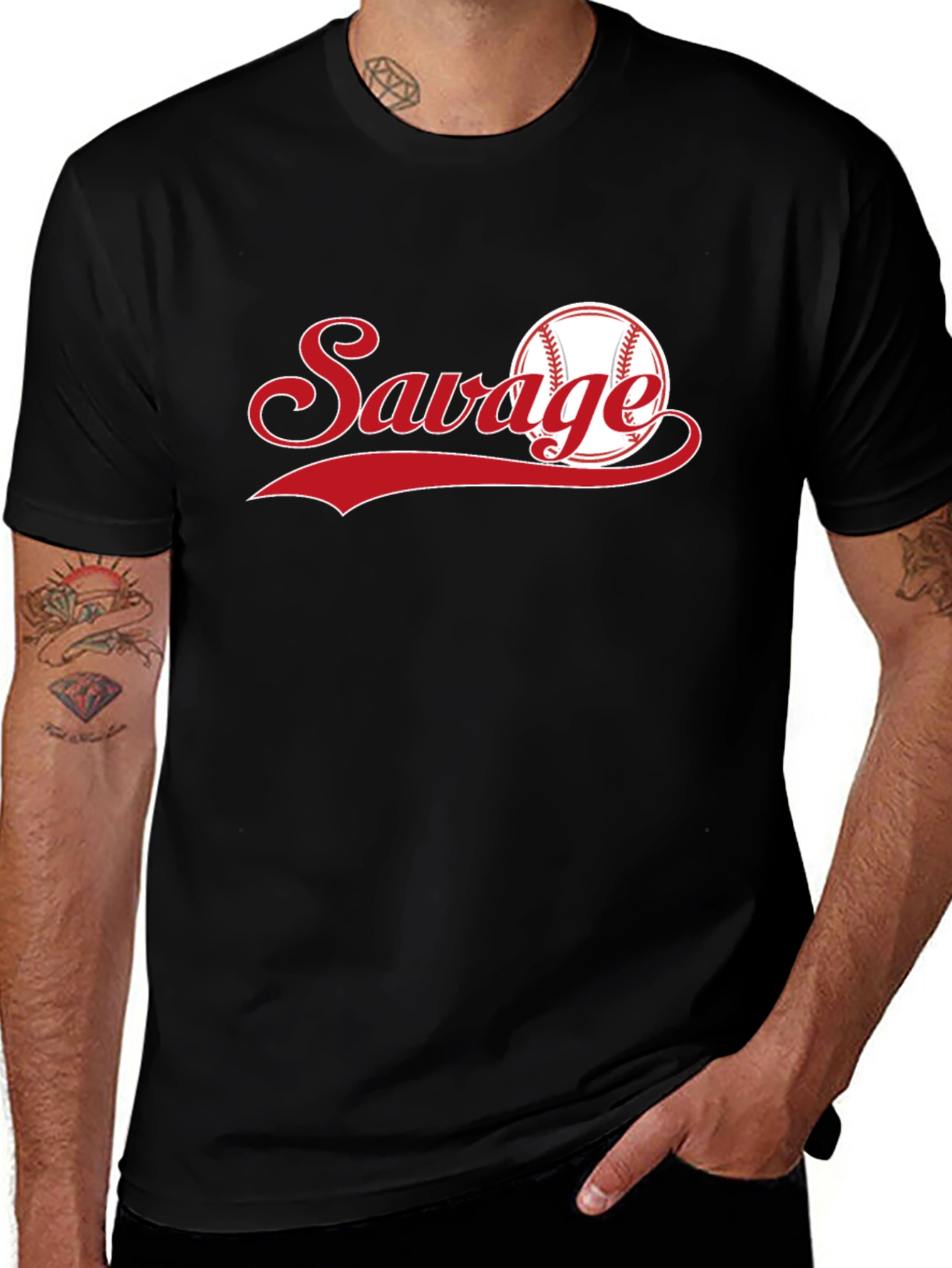 Variant 24 of Savage Baseball Graphic T-Shirt