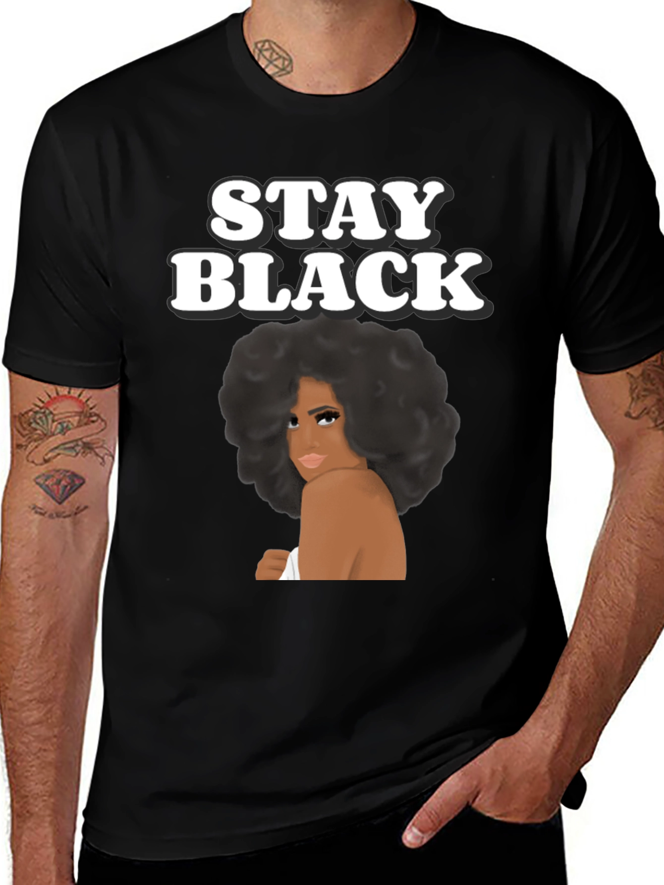 Variant 27 of Stay Black Graphic Tee