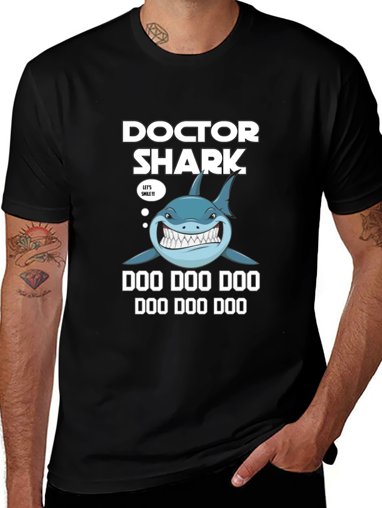 Variant 26 of Doctor Shark T-Shirt - Doo Doo Doo Funny Tee