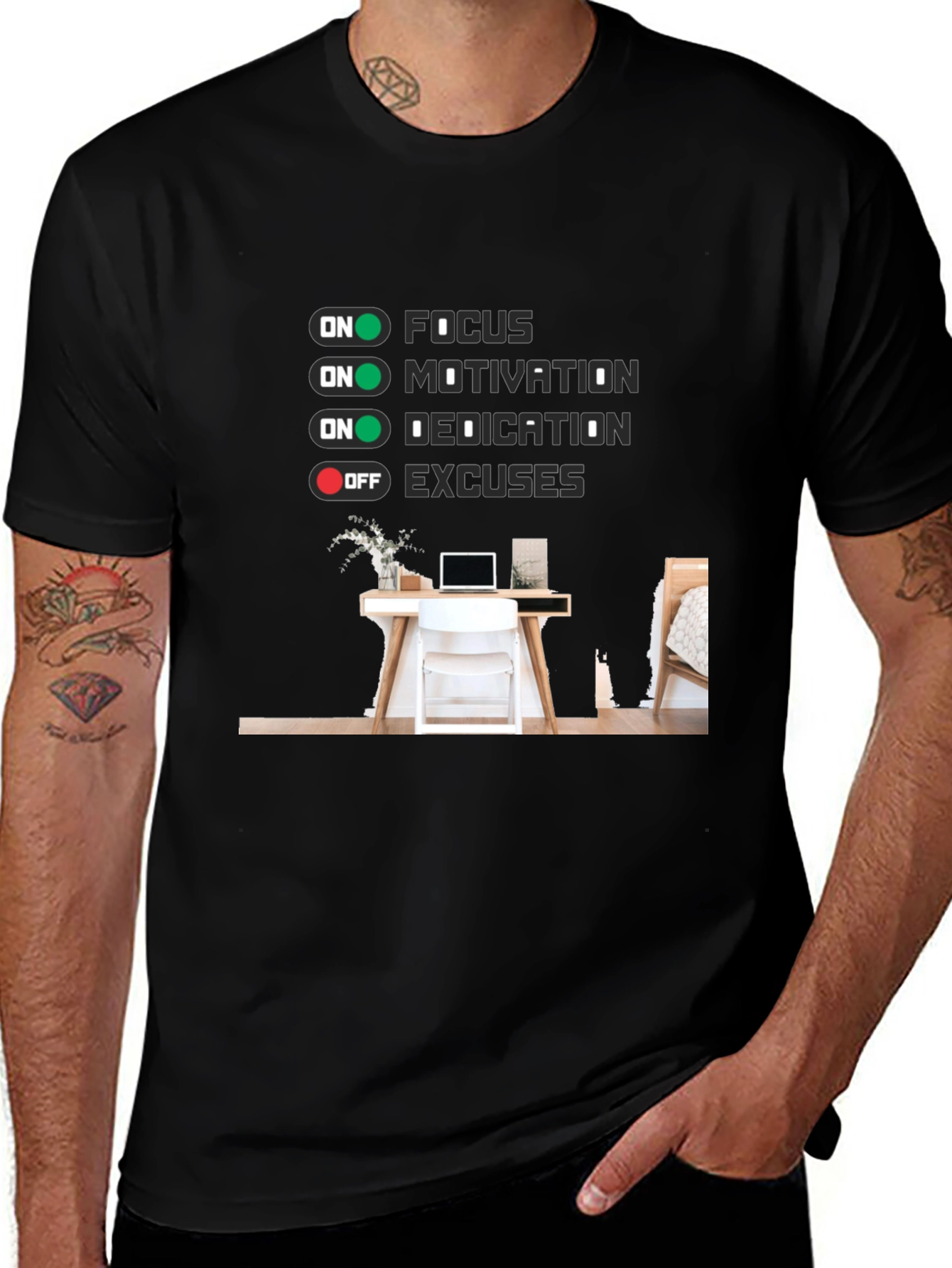 Variant 12 of Focus Motivation Dedication T-Shirt