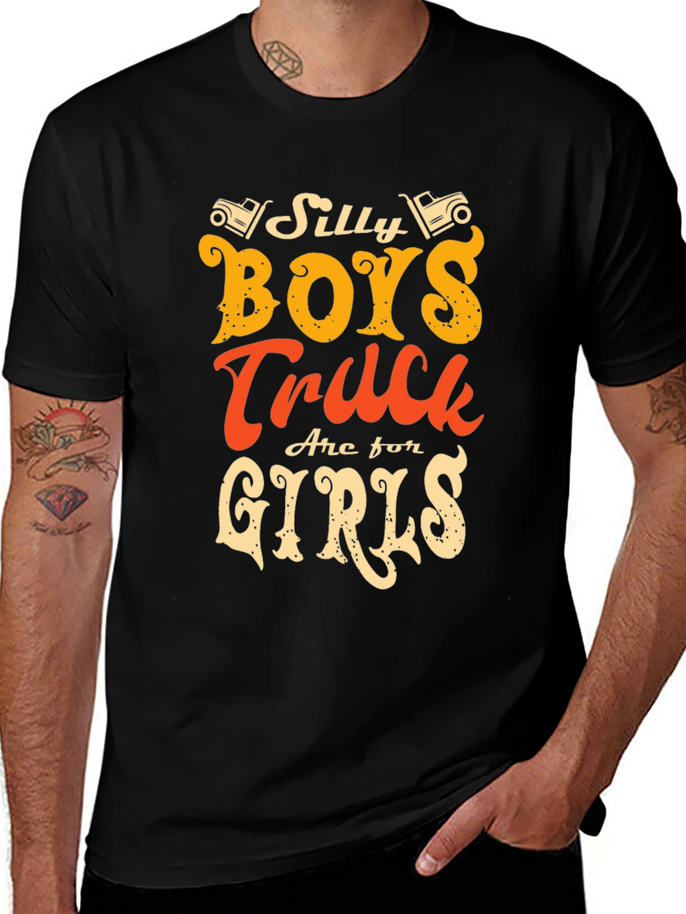 Variant 22 of Silly Boys Trucks Are For Girls T-Shirt