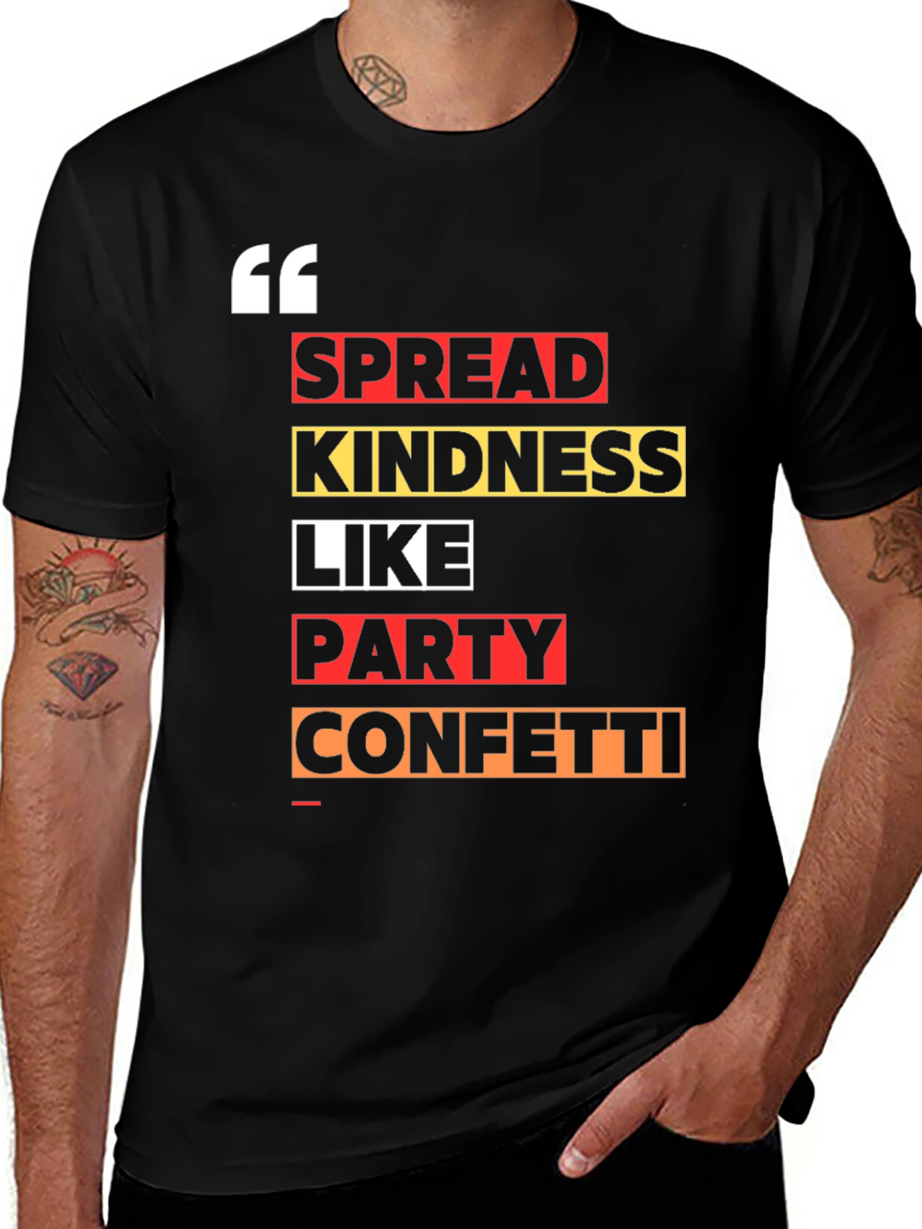 Black Spread Kindness Graphic Tee - Trendy Slogan Shirt main image