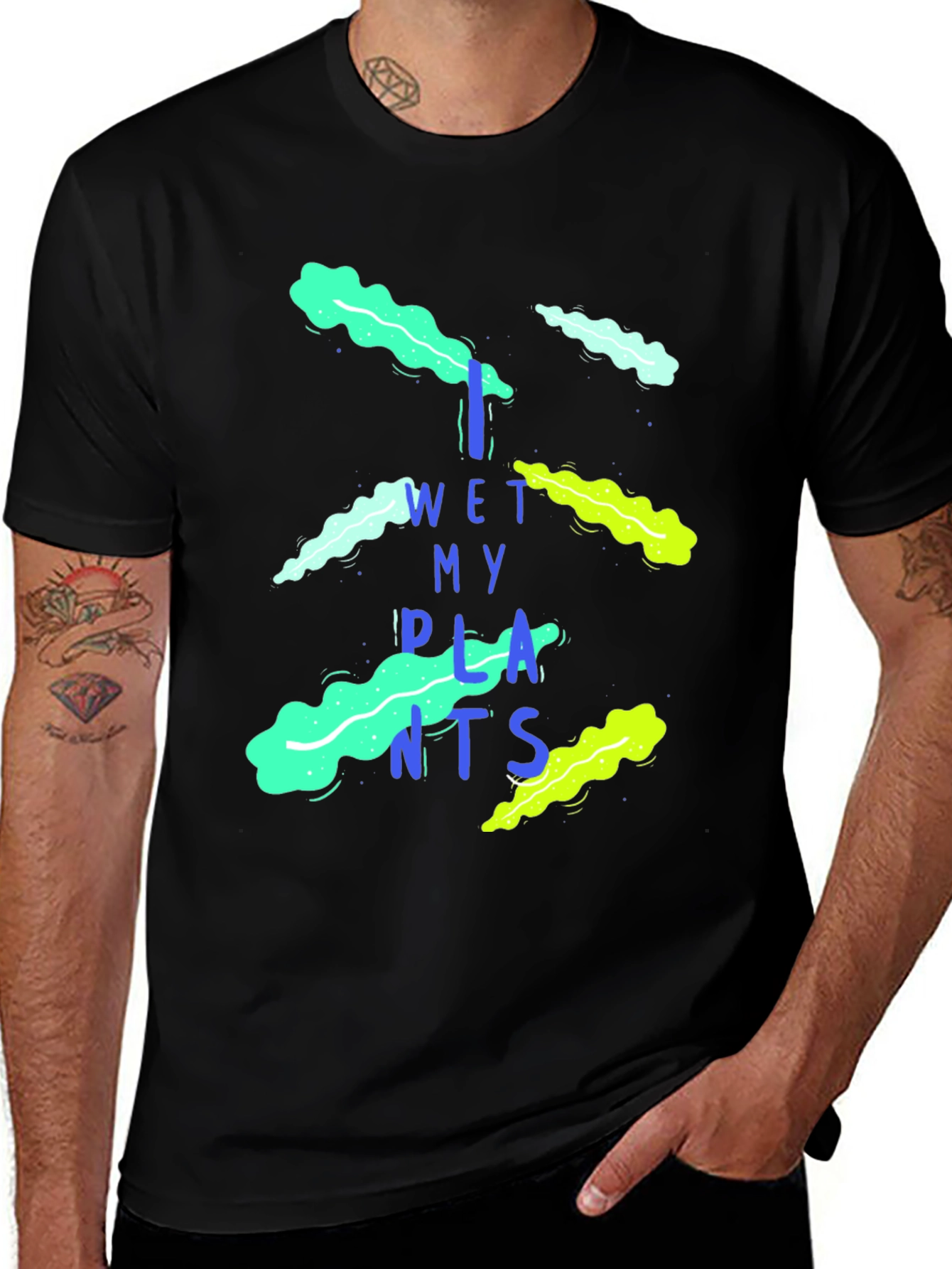 Variant 24 of I Wet My Plants Graphic T-Shirt - Novelty Humor Tee
