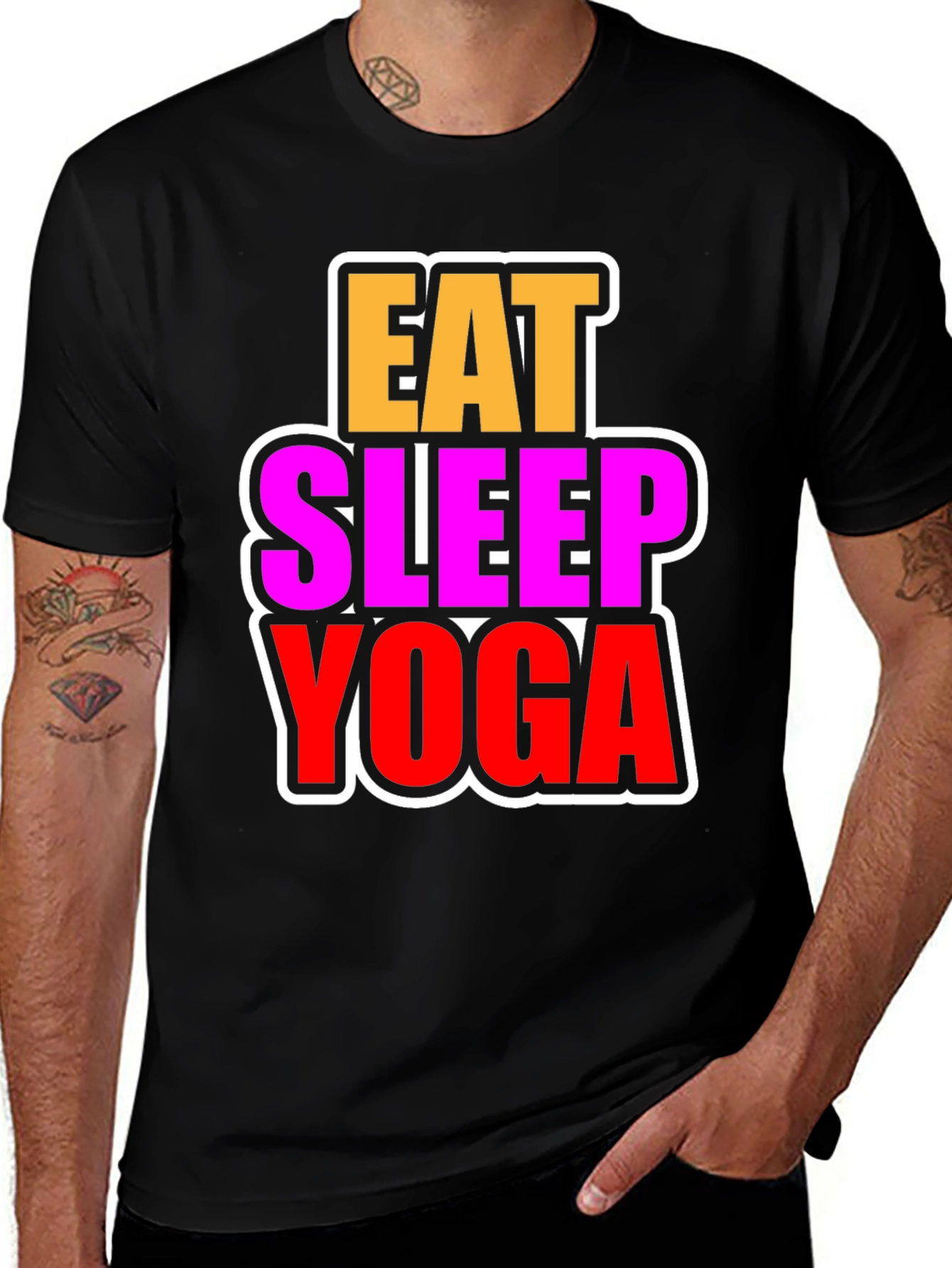 Variant 15 of Eat Sleep Yoga Graphic T-Shirt - Fitness & Wellness