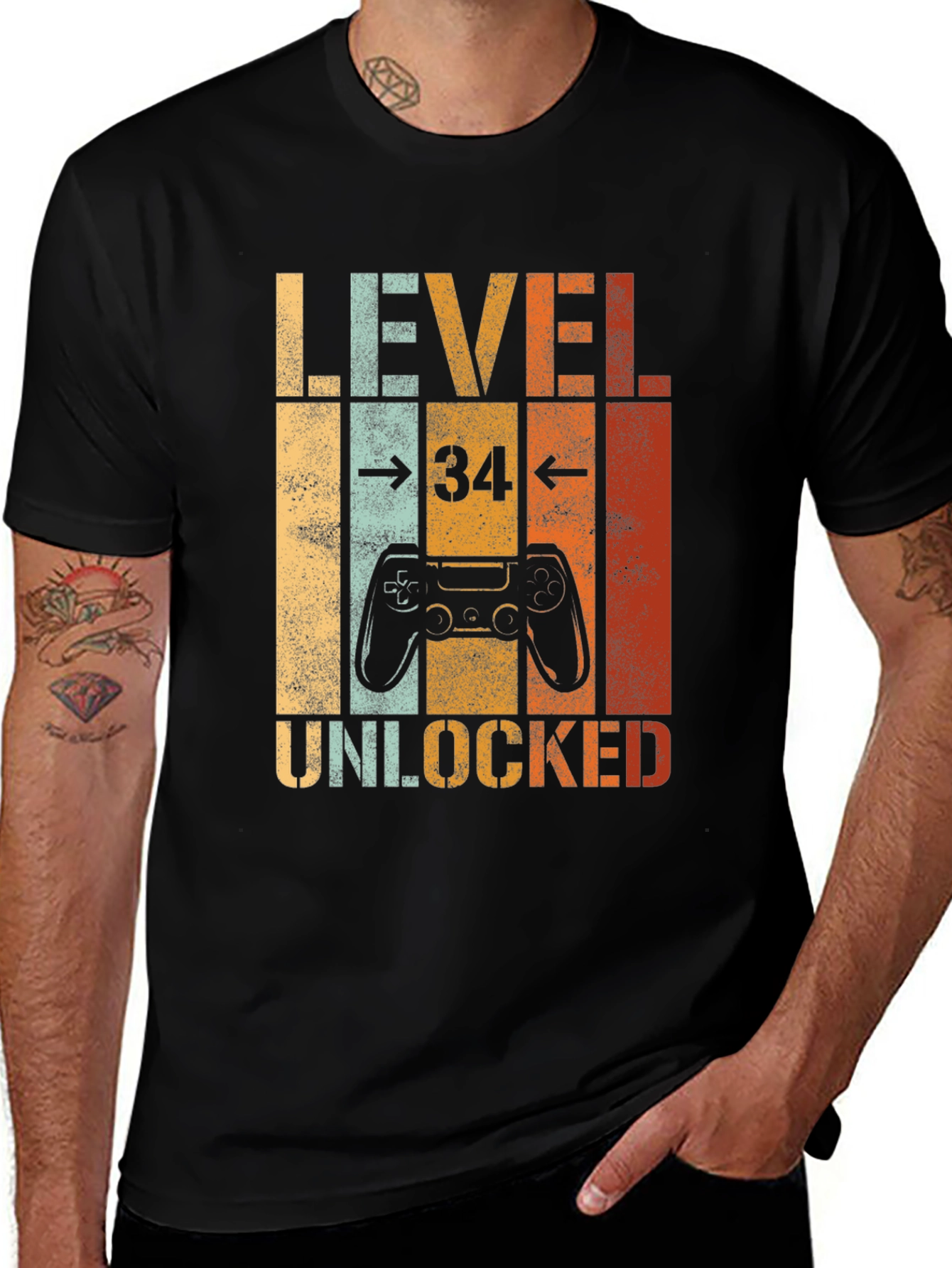 Variant 26 of Level 34 Unlocked Gaming T-Shirt