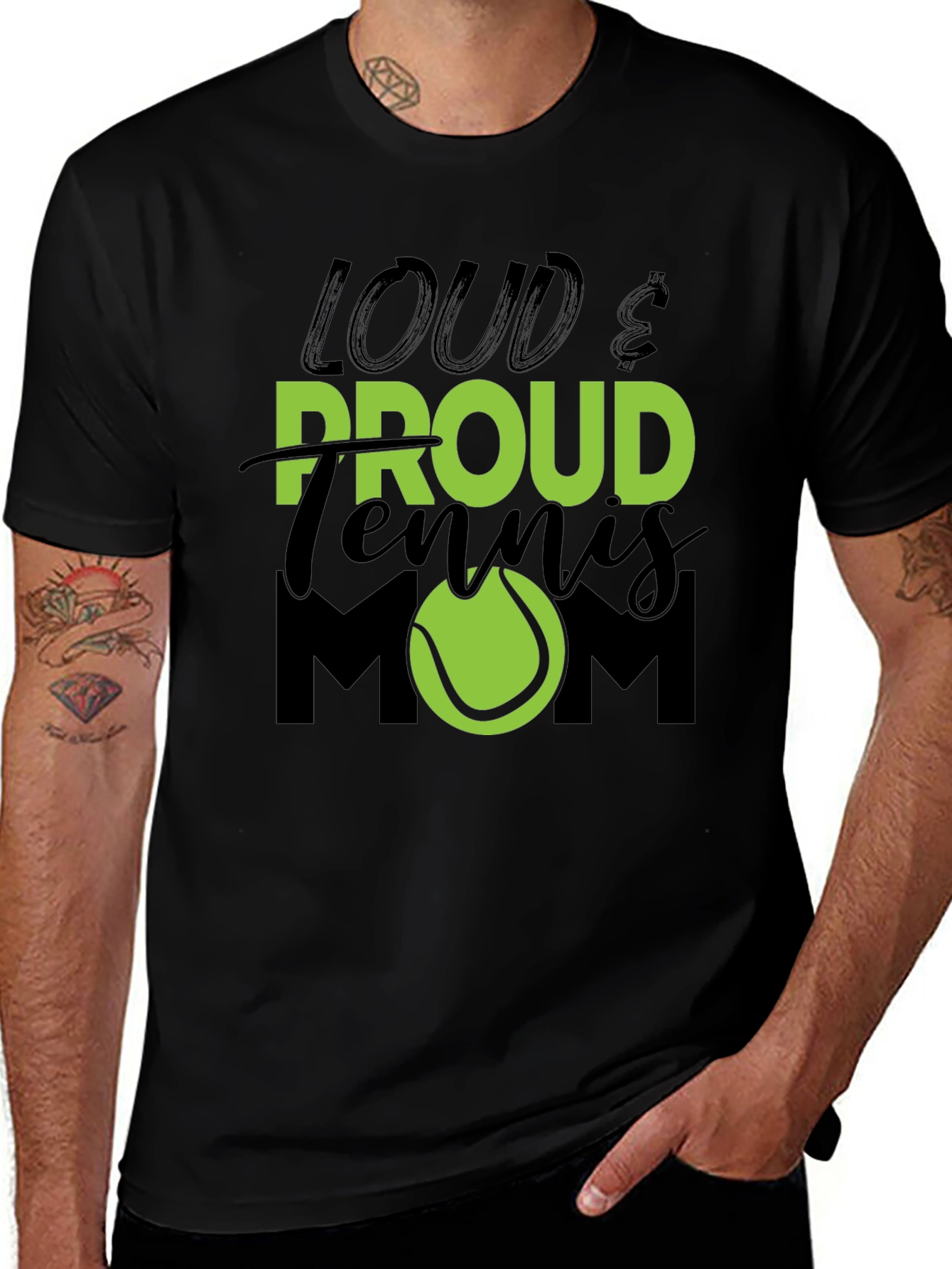 Loud & Proud Tennis Mom Graphic T-Shirt