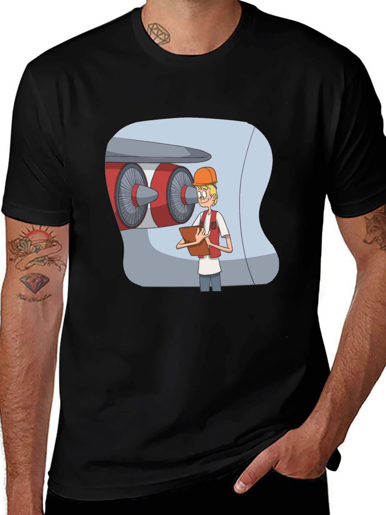 Variant 4 of Engineer Airplane T-Shirt
