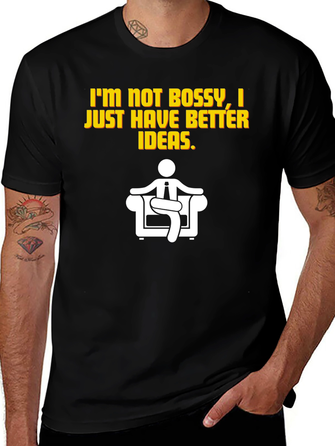 Variant 21 of Funny Sarcastic "Not Bossy" Graphic T-Shirt