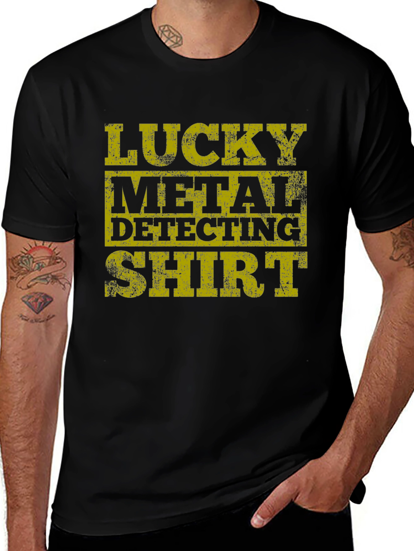 Variant 23 of Lucky Metal Detecting T-Shirt - Black