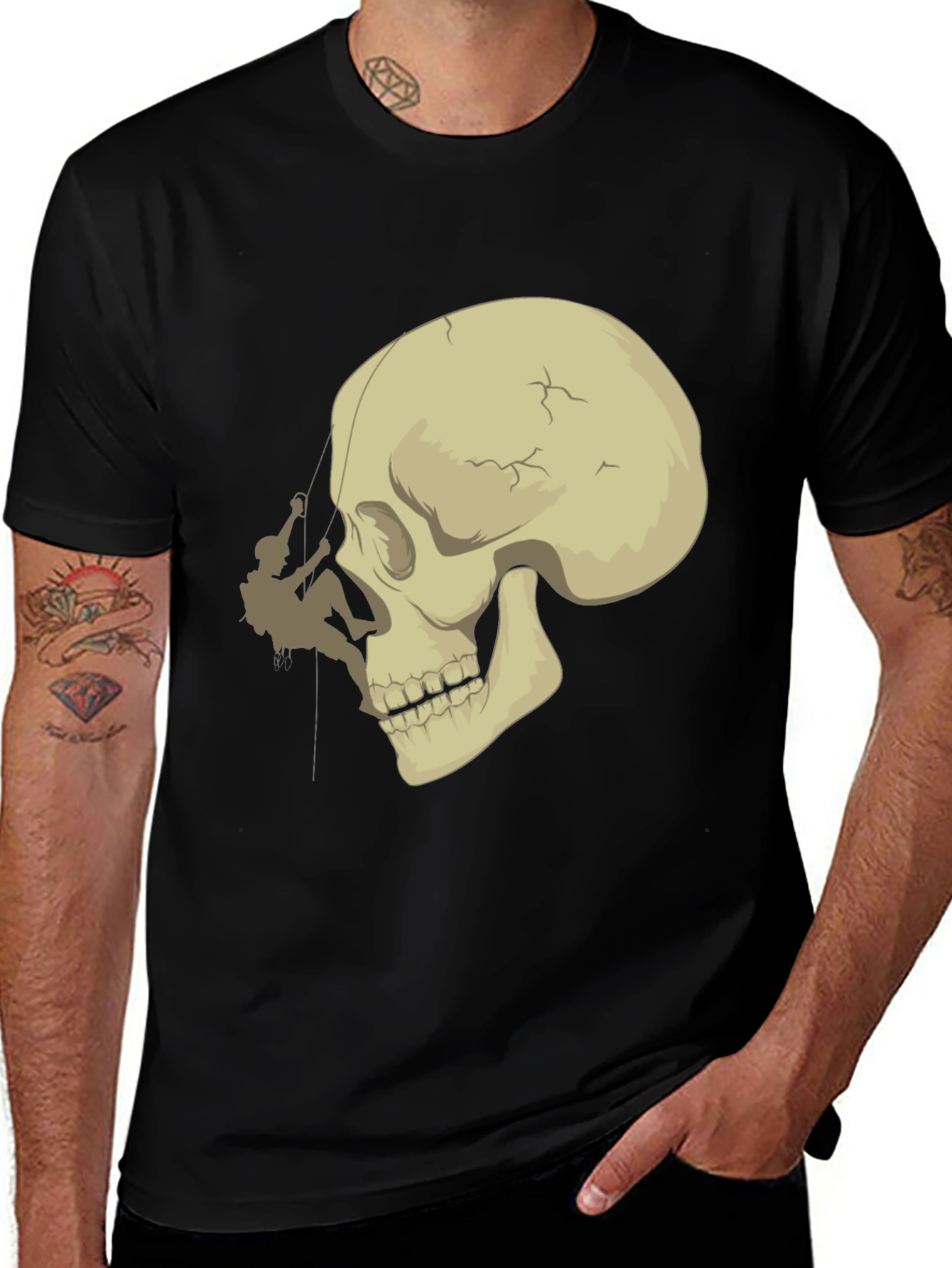Variant 19 of Skull Climber Graphic Tee - Edgy & Unique