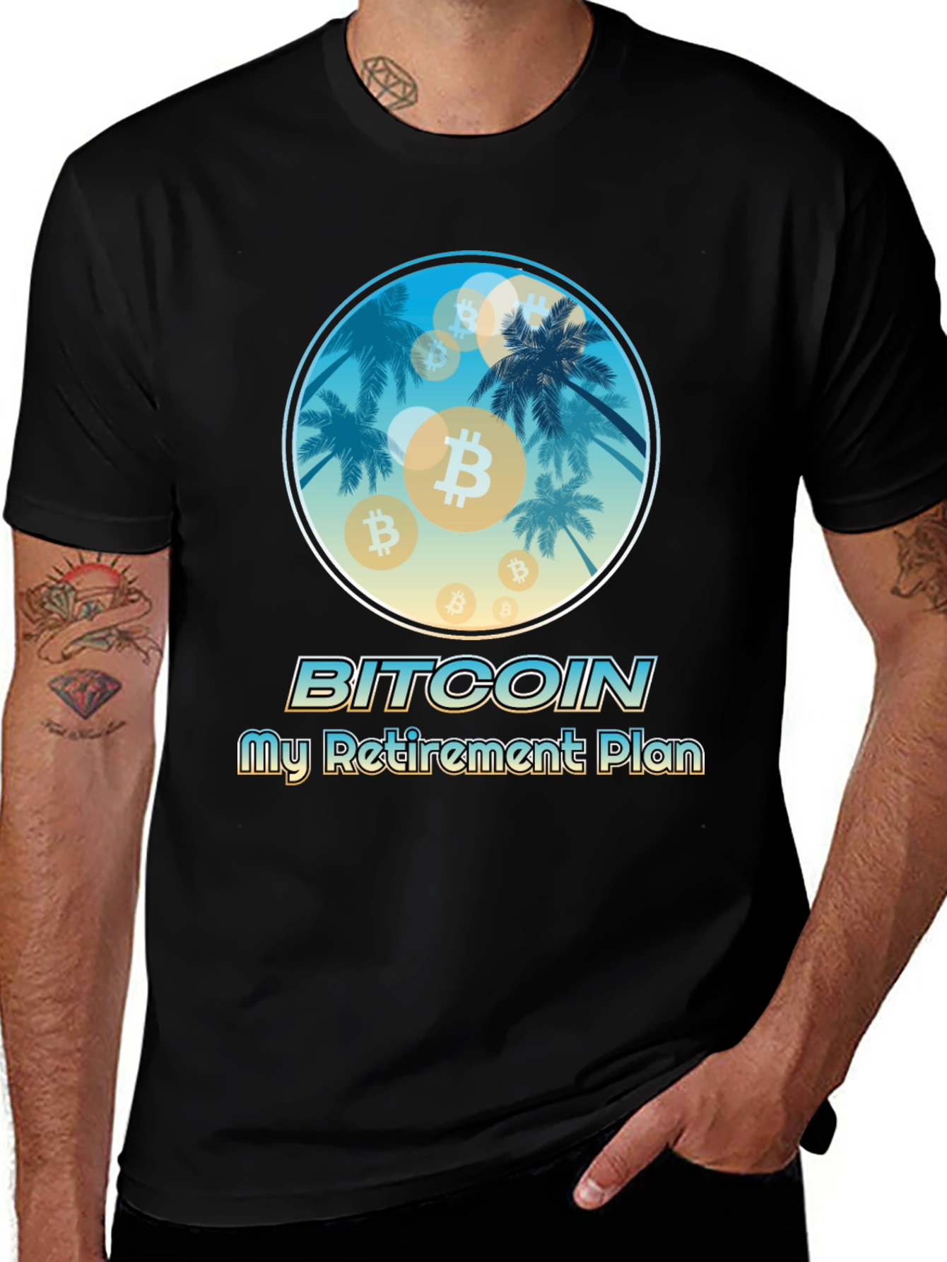 Variant 13 of Bitcoin Retirement Plan Black T-Shirt