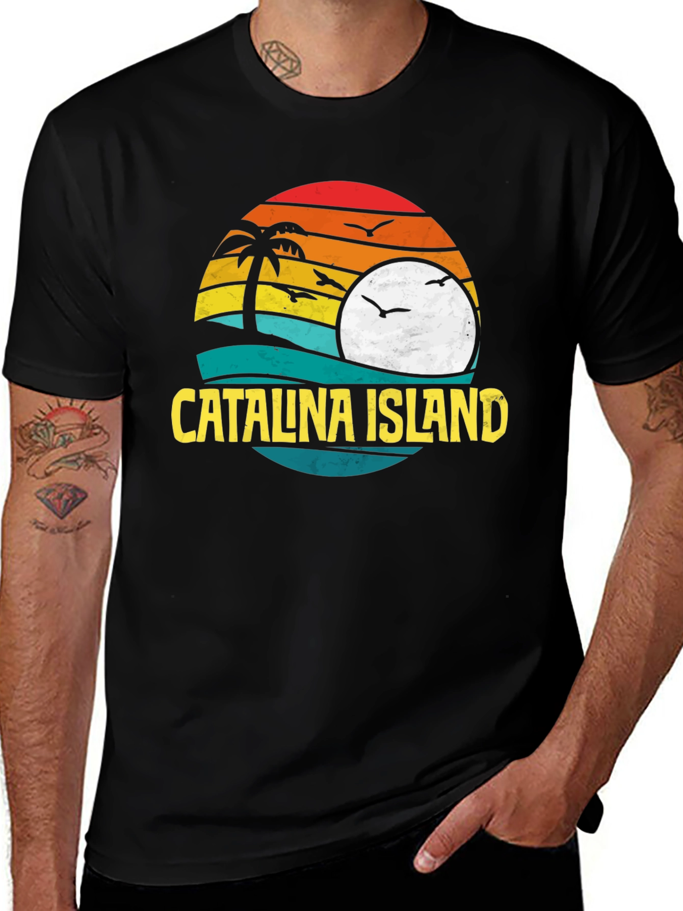 Catalina Island Sunset Graphic T-Shirt