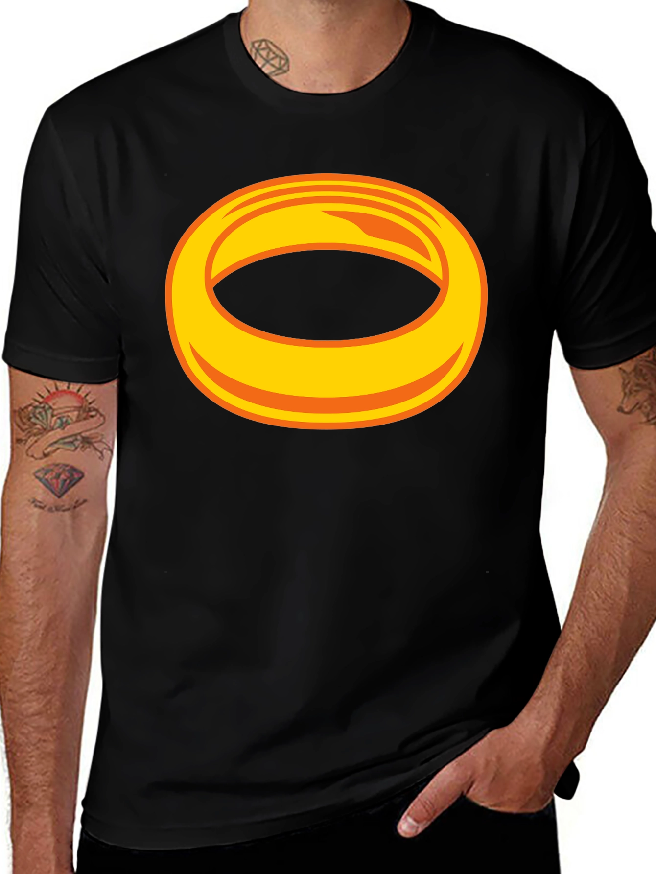 Variant 13 of Sonic Ring Graphic T-Shirt - Black