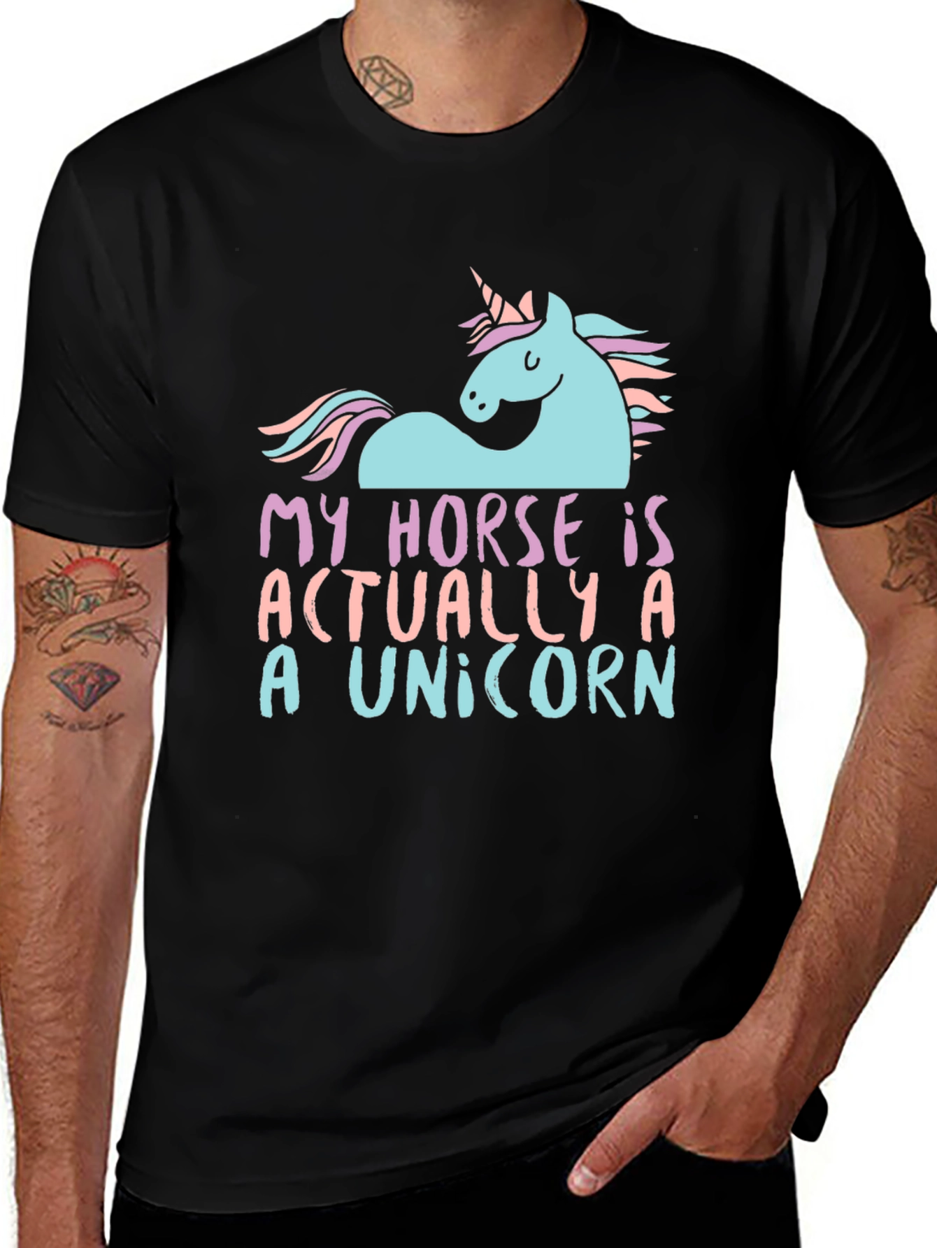 Variant 26 of Unicorn Horse Graphic T-Shirt - Funny Novelty Tee