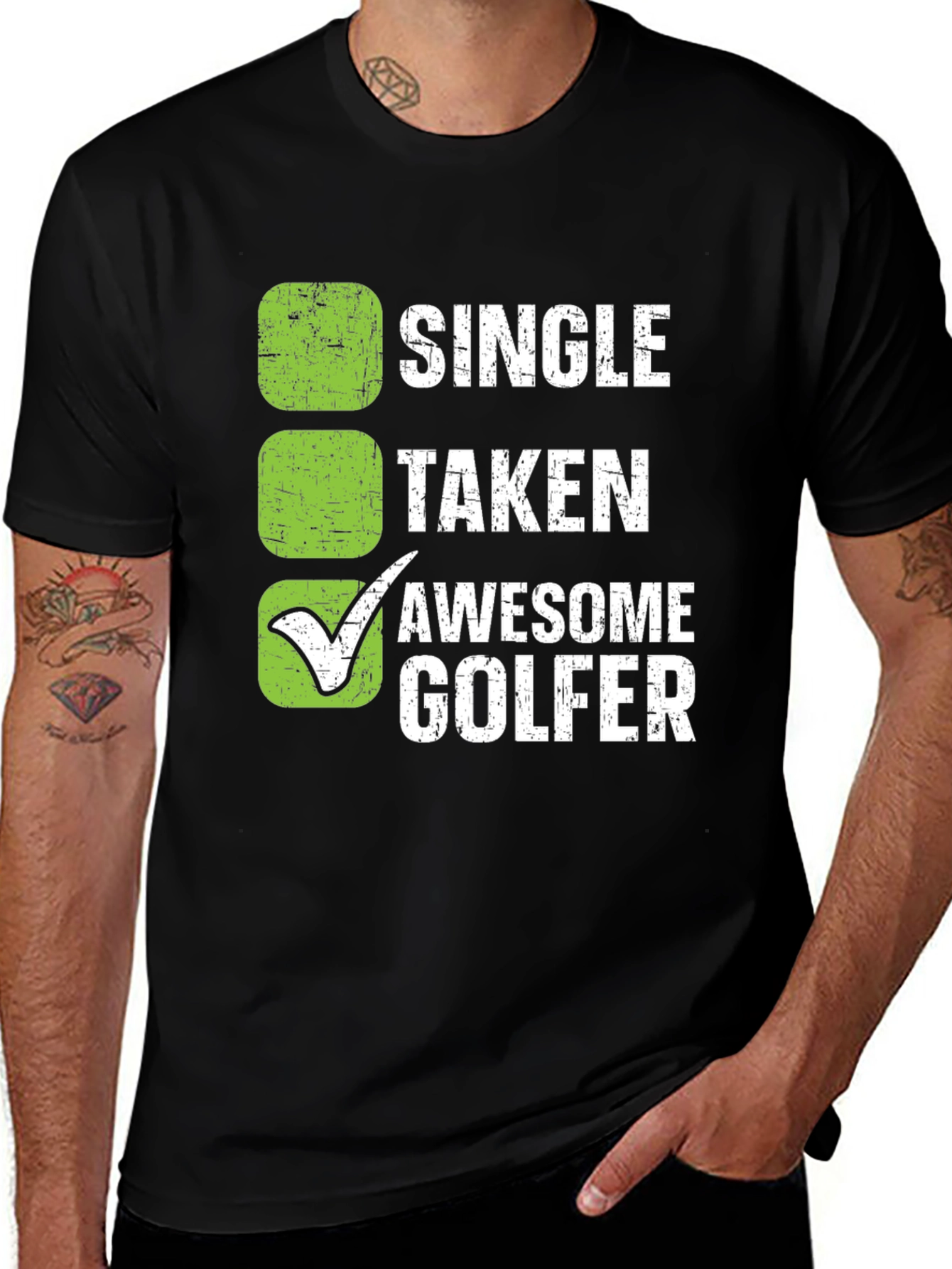 Awesome Golfer T-Shirt - Single Taken Golfer Checkbox Tee