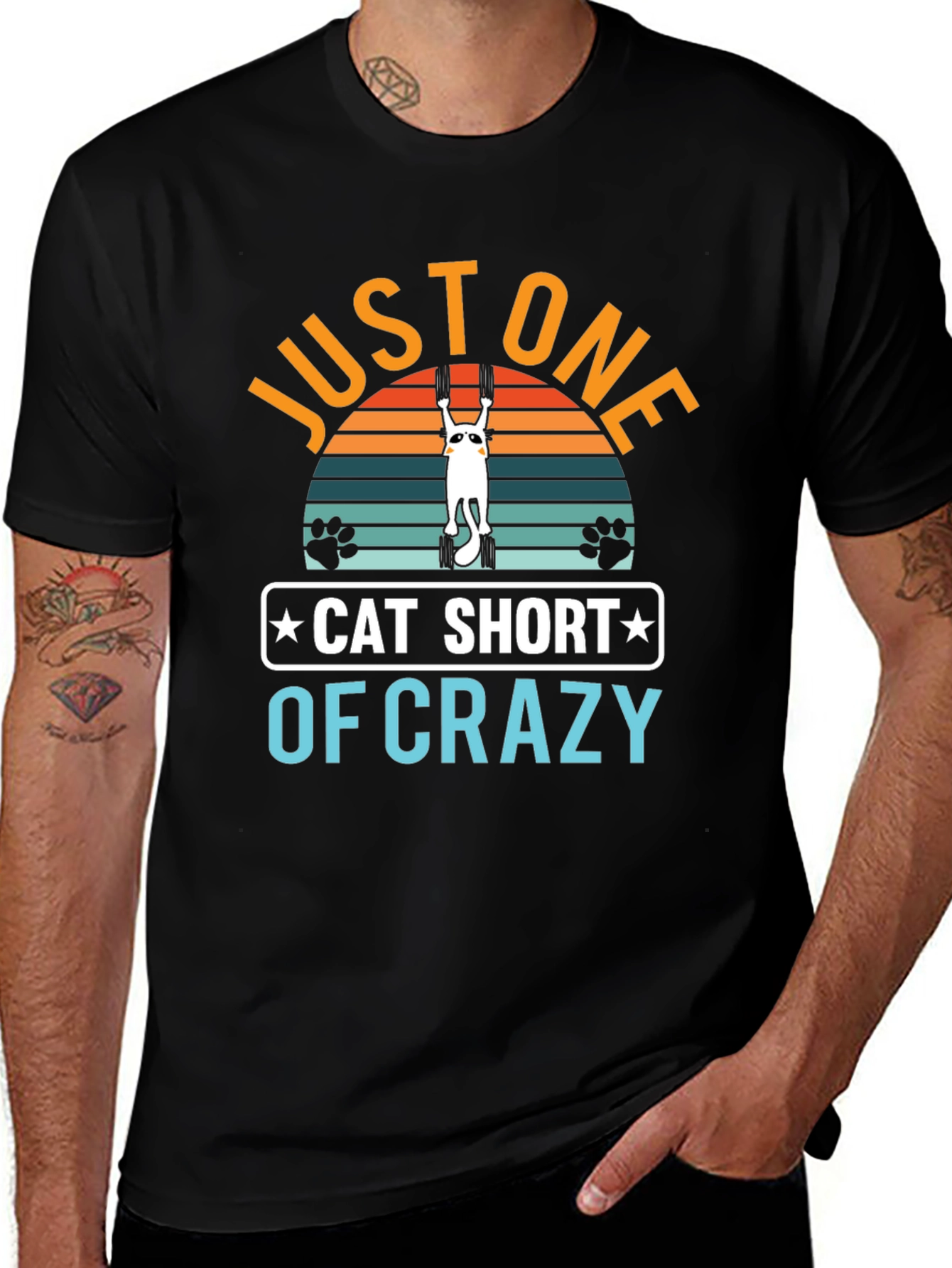 Variant 22 of Just One Cat Short of Crazy Graphic Tee