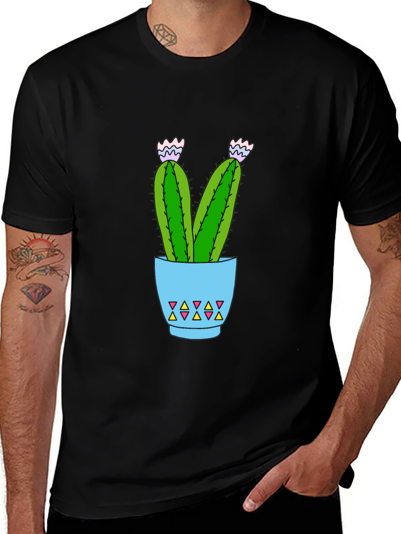 Variant 25 of Cactus Potted Plant Graphic T-Shirt