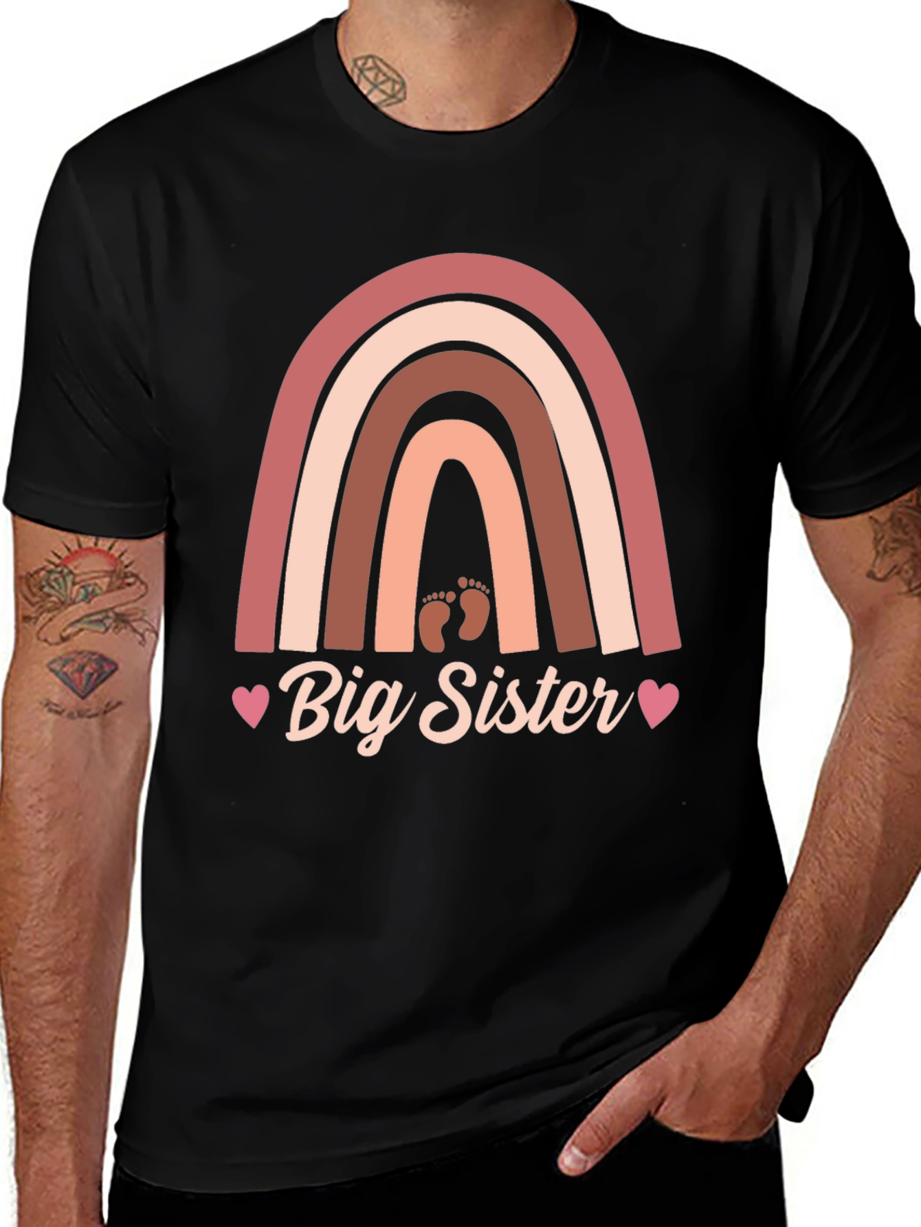 Variant 26 of Big Sister Rainbow Graphic Tee