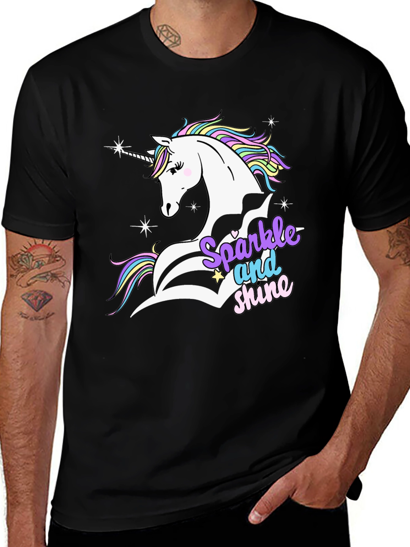Variant 18 of Unicorn Sparkle Shine Graphic T-Shirt