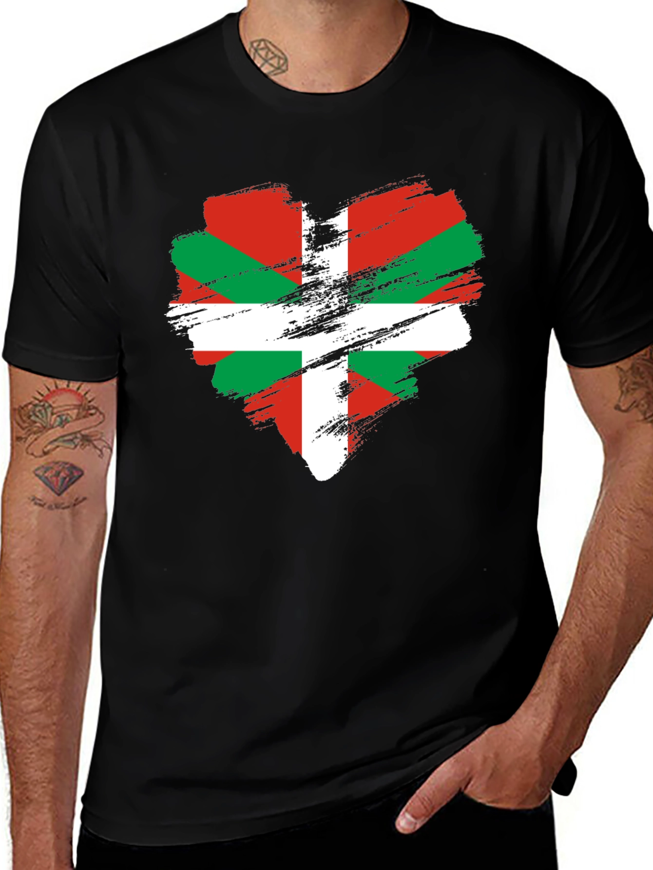 Basque Flag Heart T-Shirt - Euskal Herria Pride