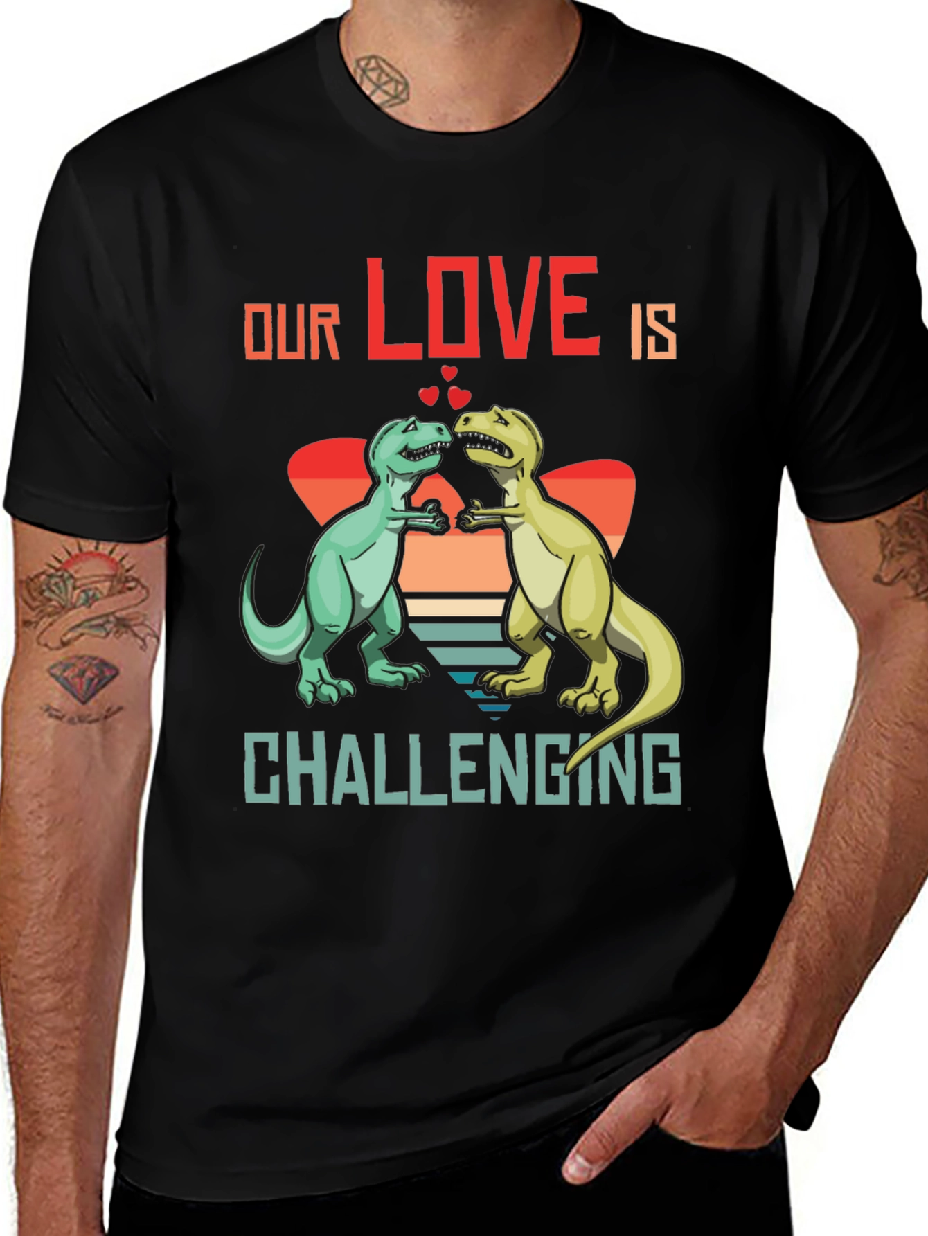 Variant 18 of Dinosaur Love T-Shirt - Our Love Is Challenging