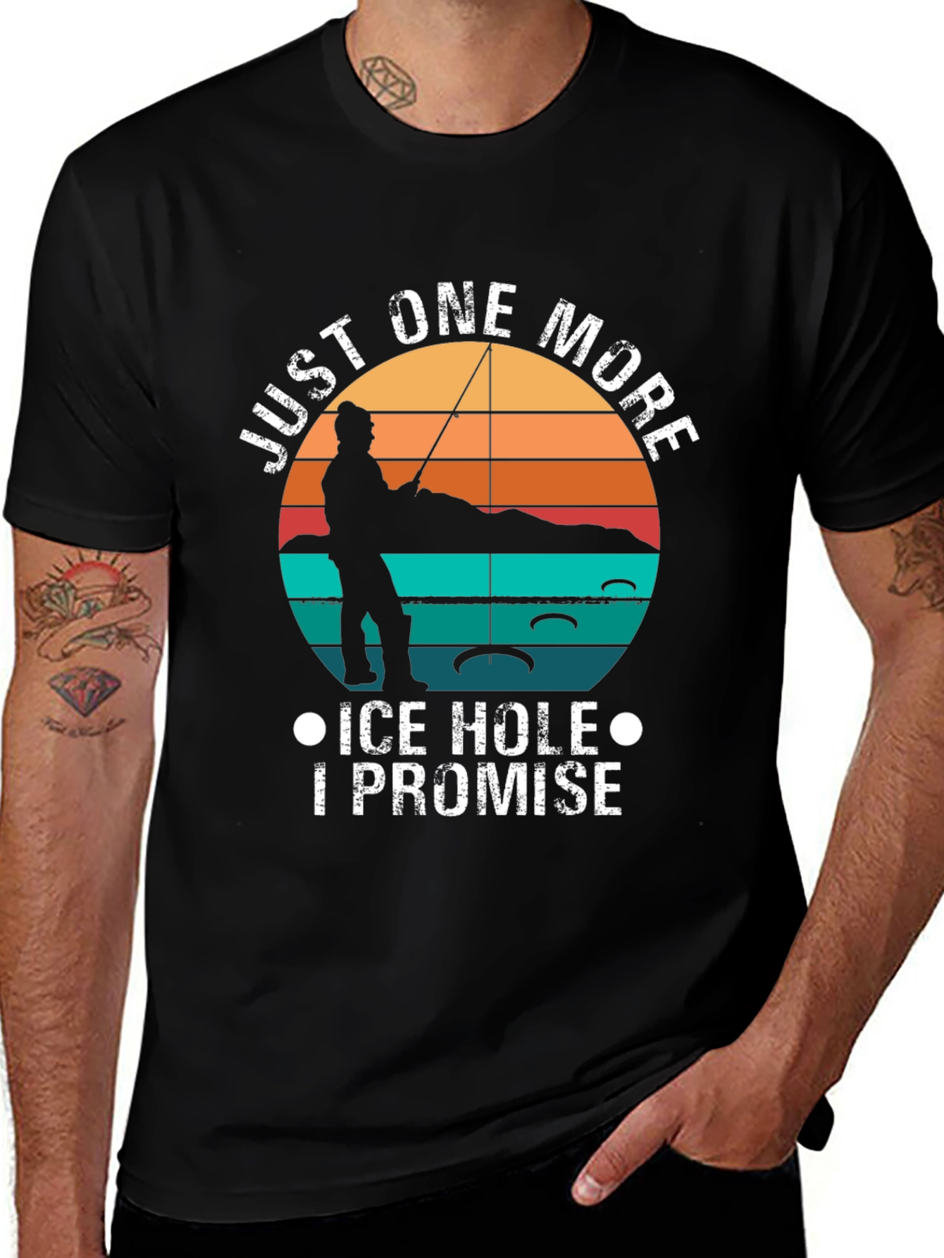 Variant 5 of Ice Hole Fishing T-Shirt - One More I Promise Tee