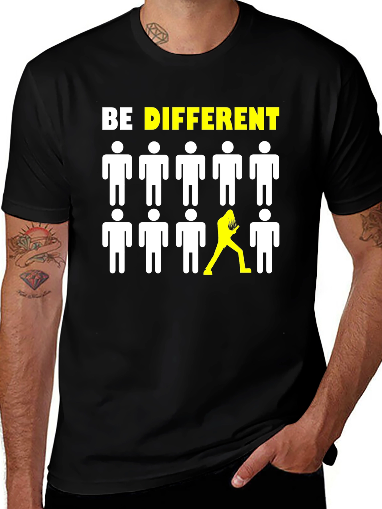 Variant 25 of Be Different Graphic Tee - Bold Statement Shirt