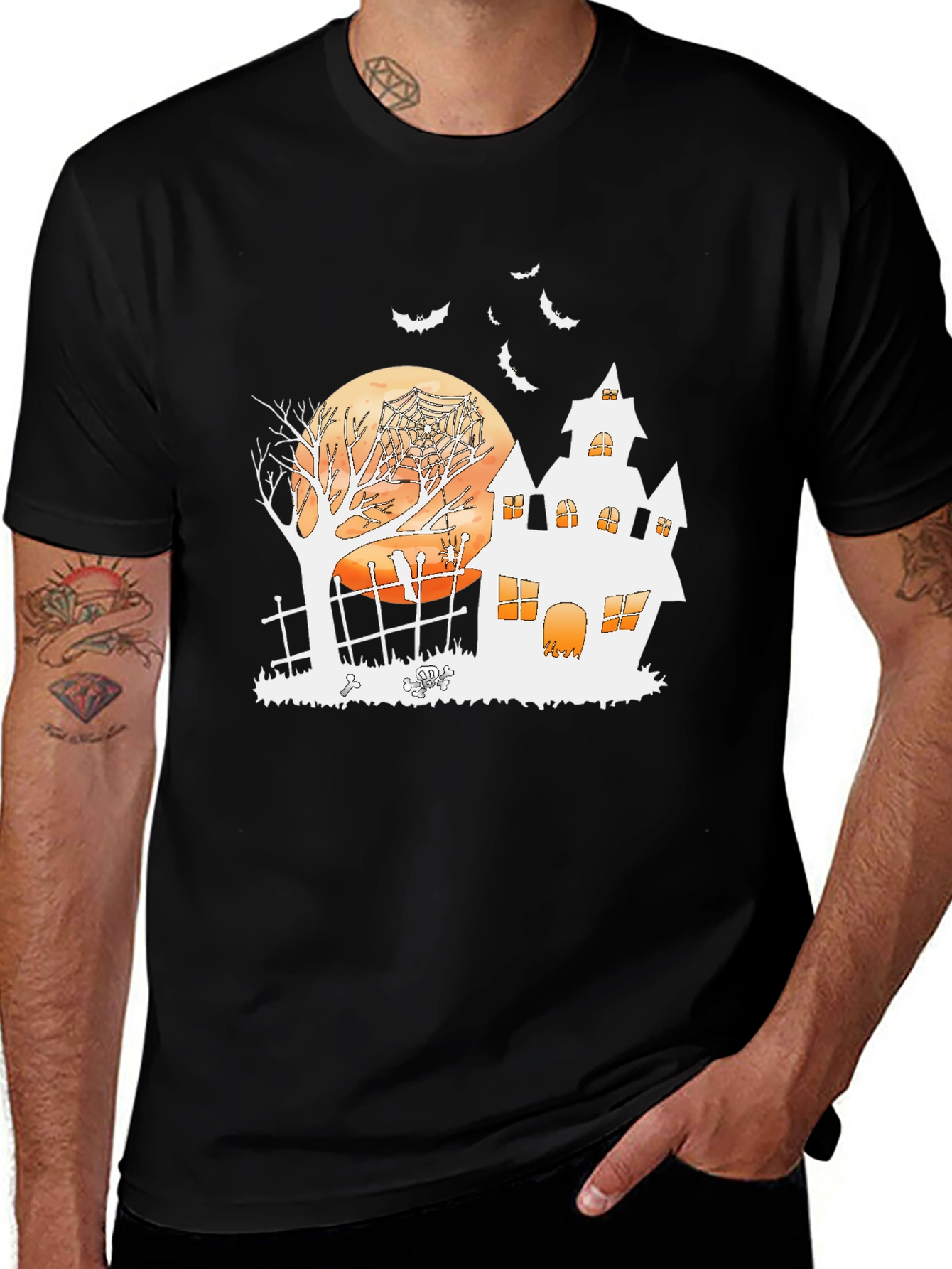 Variant 12 of Halloween Spooky House T-Shirt