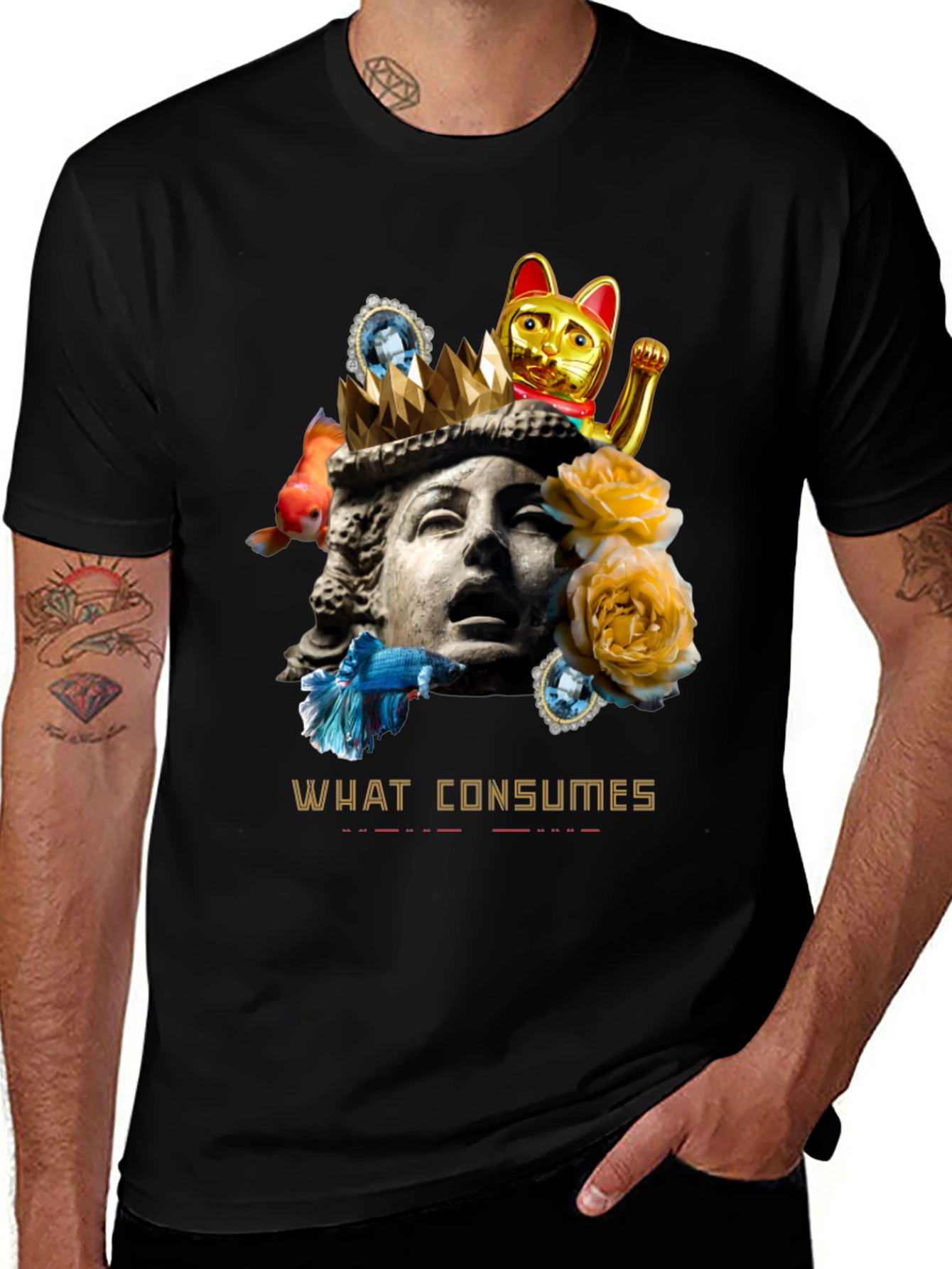 Variant 23 of What Consumes Graphic T-Shirt - Unique Art Tee