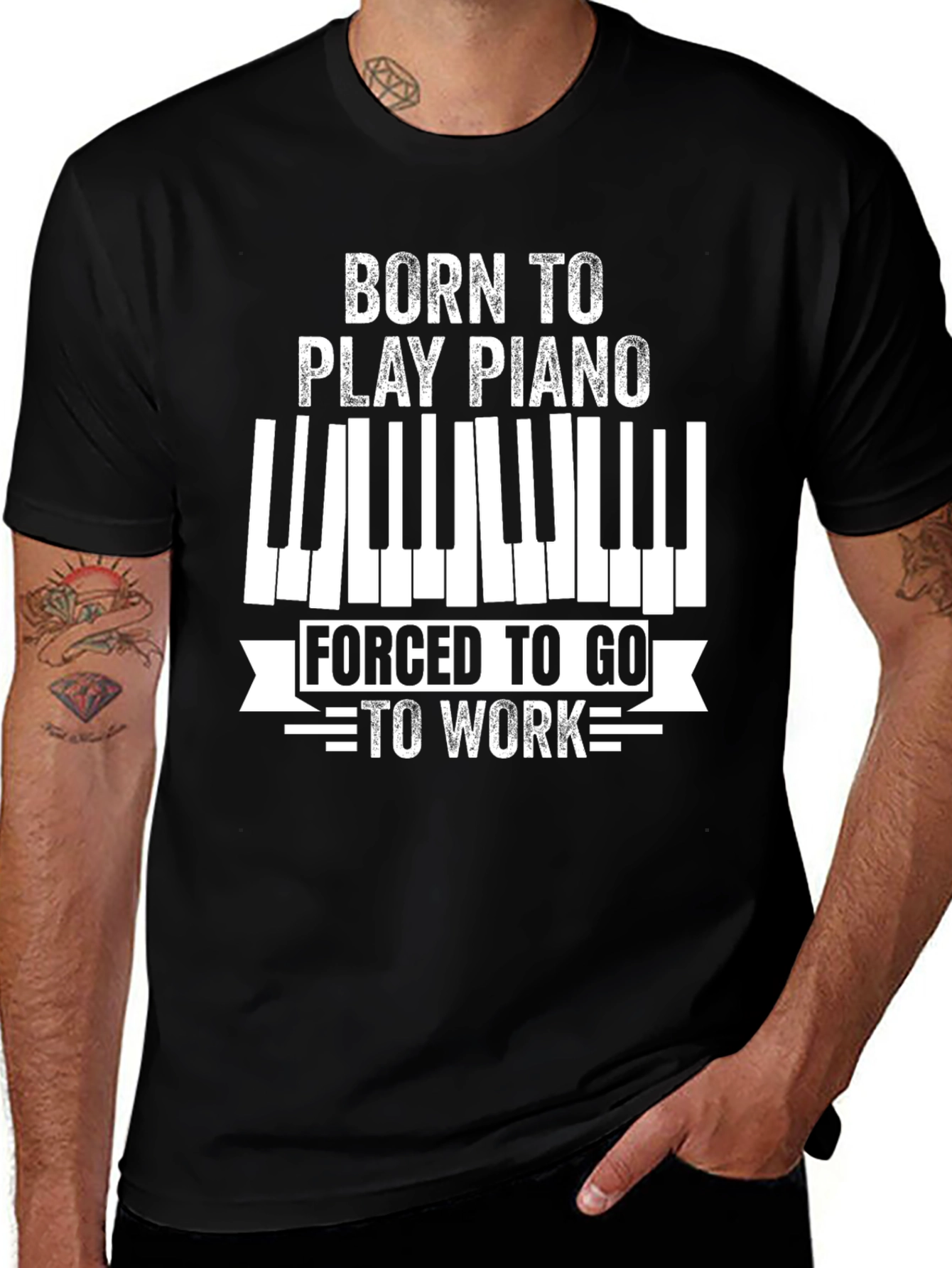 Variant 5 of Born to Play Piano T-Shirt