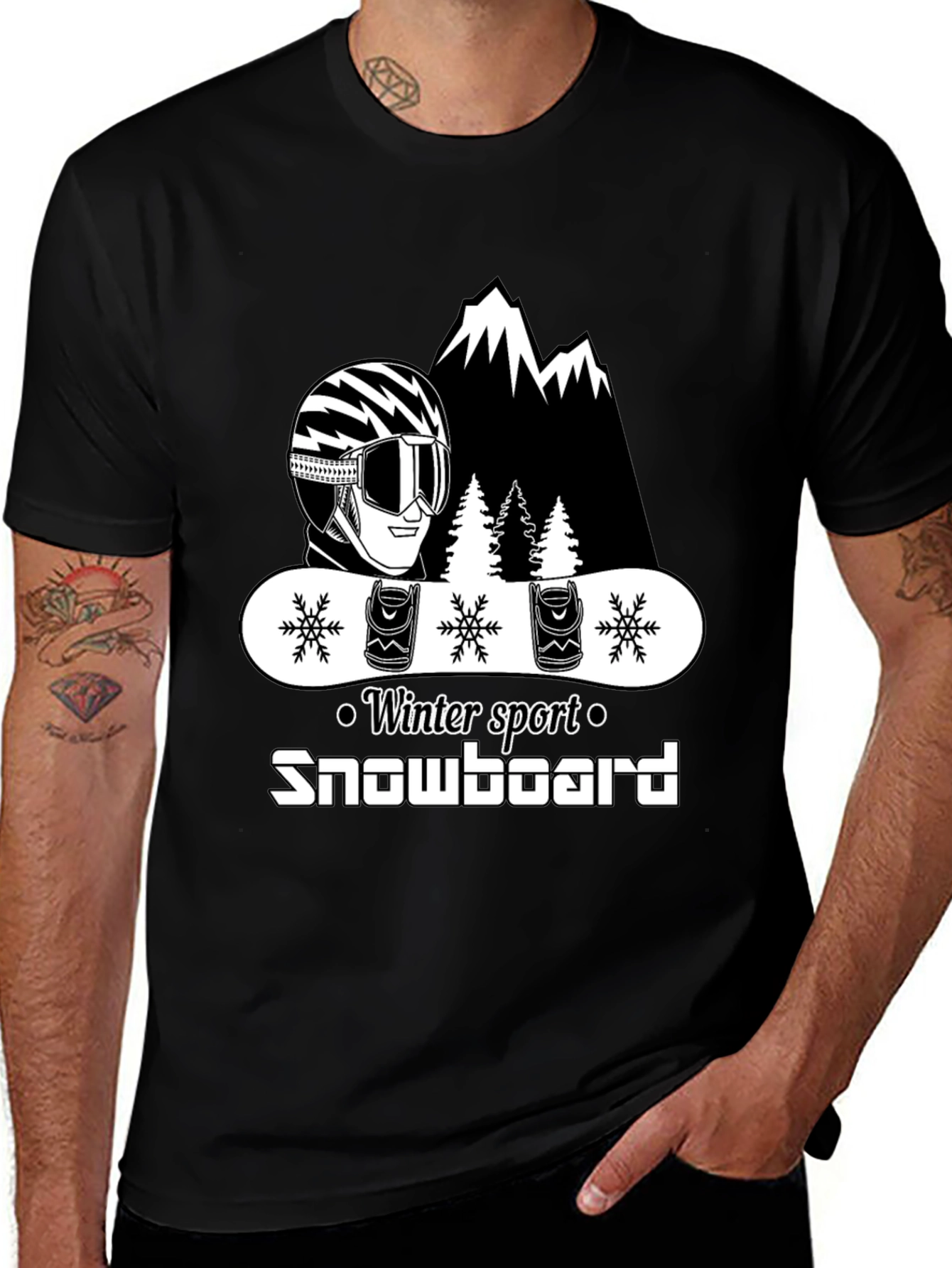 Variant 19 of Snowboard Winter Sport Graphic T-Shirt