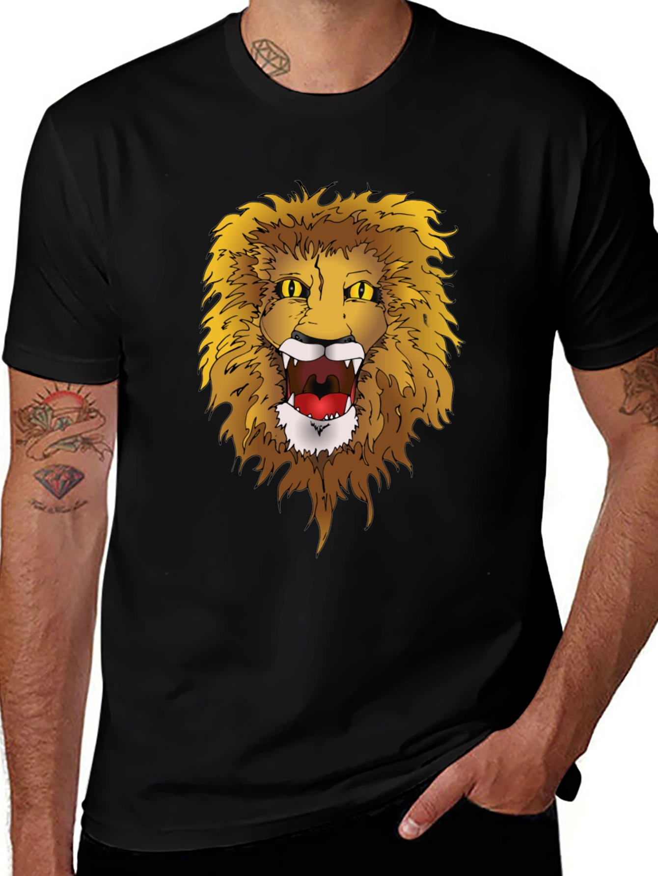 Variant 10 of Lion Graphic Tee - Roar with Style!