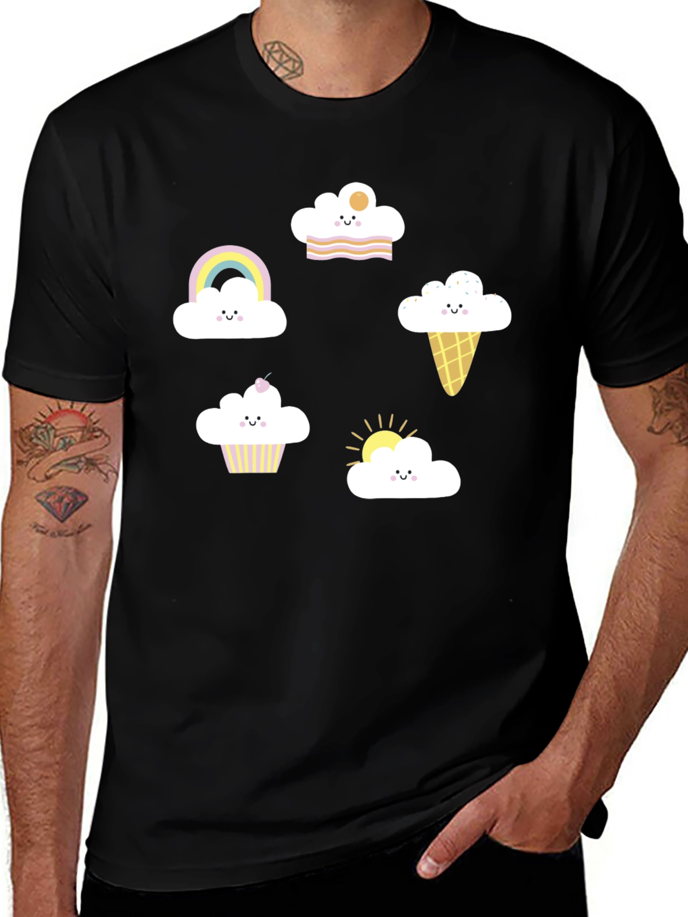 Variant 25 of Cloud Dessert Graphic Tee - Fun & Whimsical Shirt
