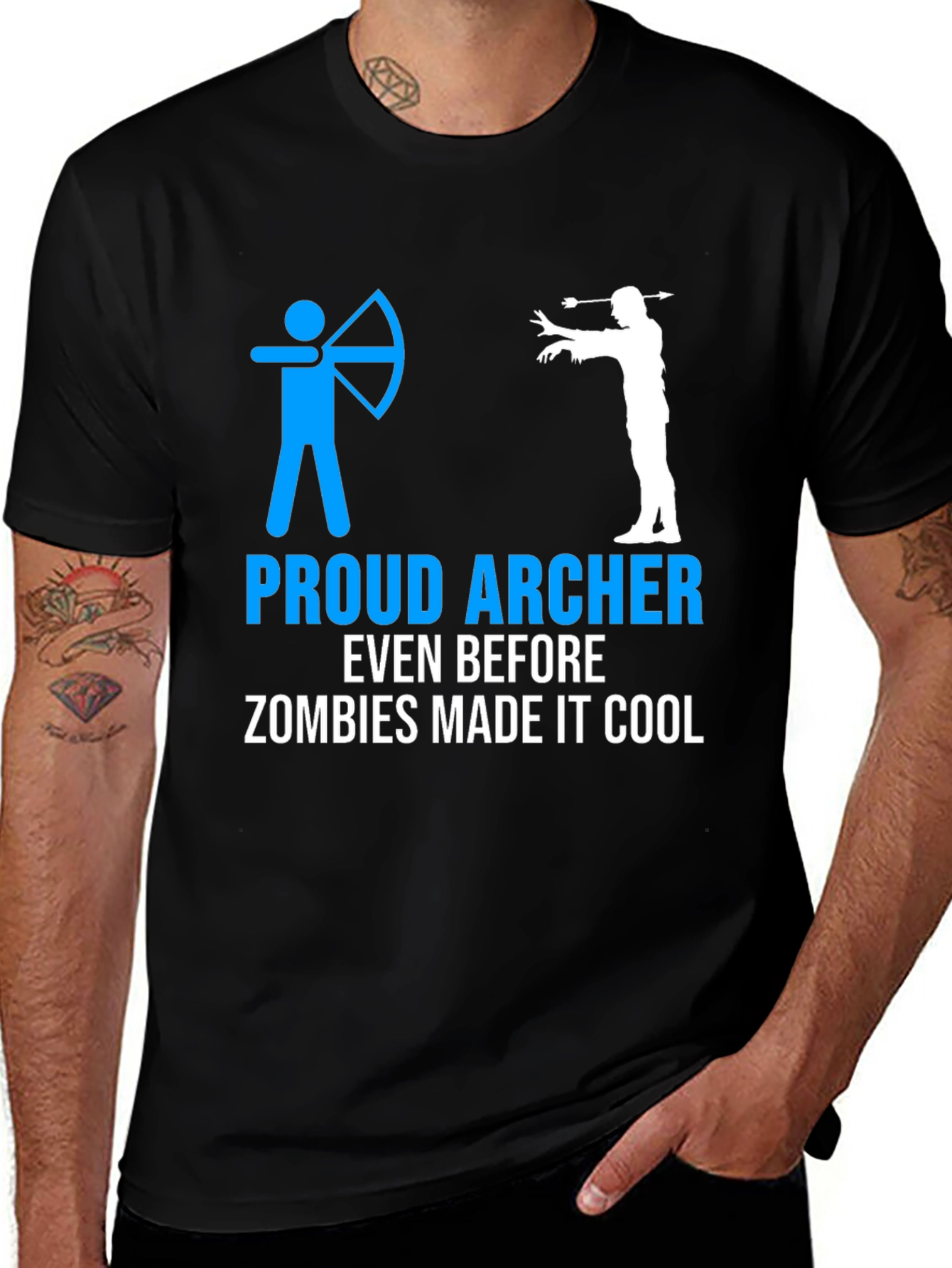 Variant 12 of Proud Archer Zombie Humor T-Shirt